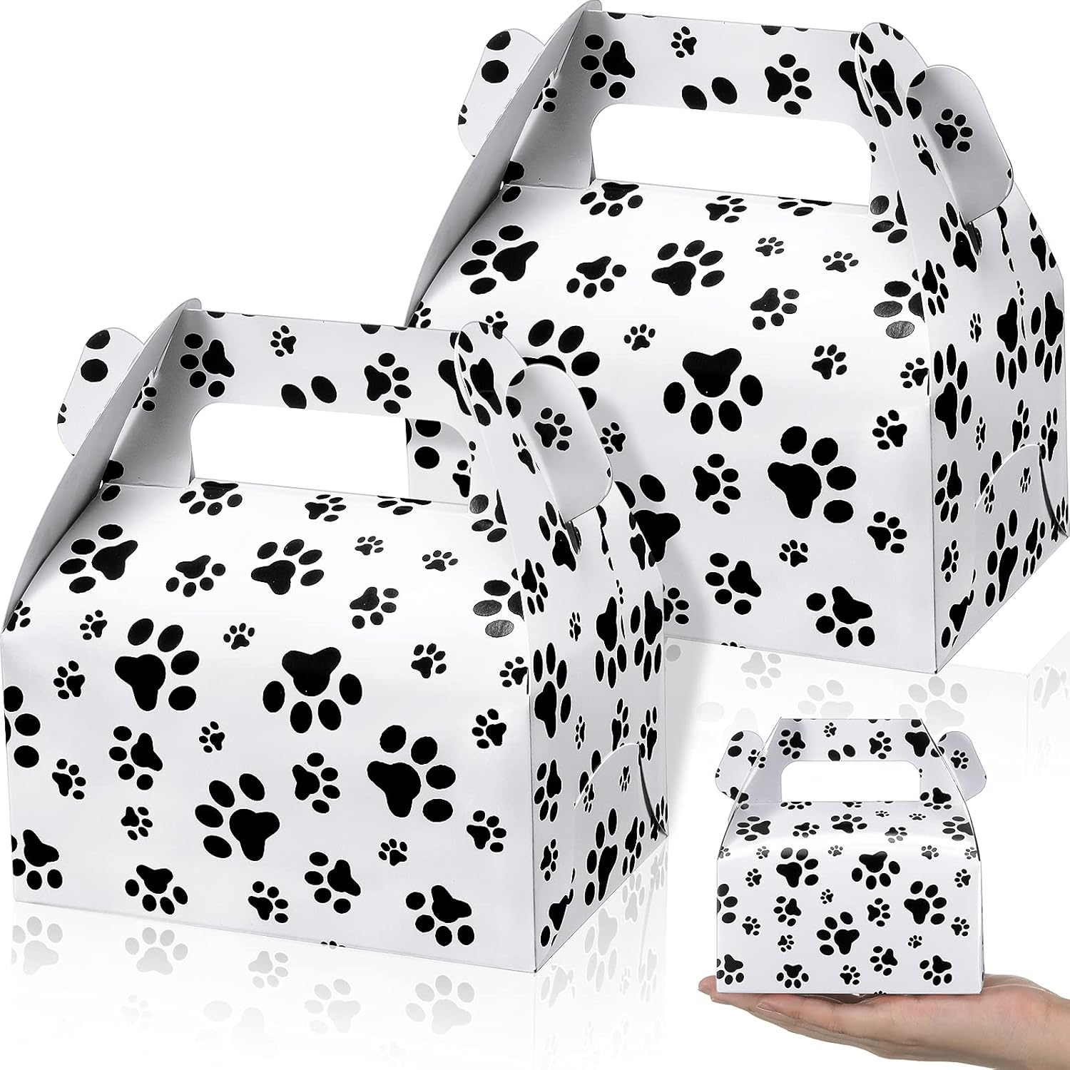 Zonon 16 Piece Paw Print Gift Box for Dog Parties