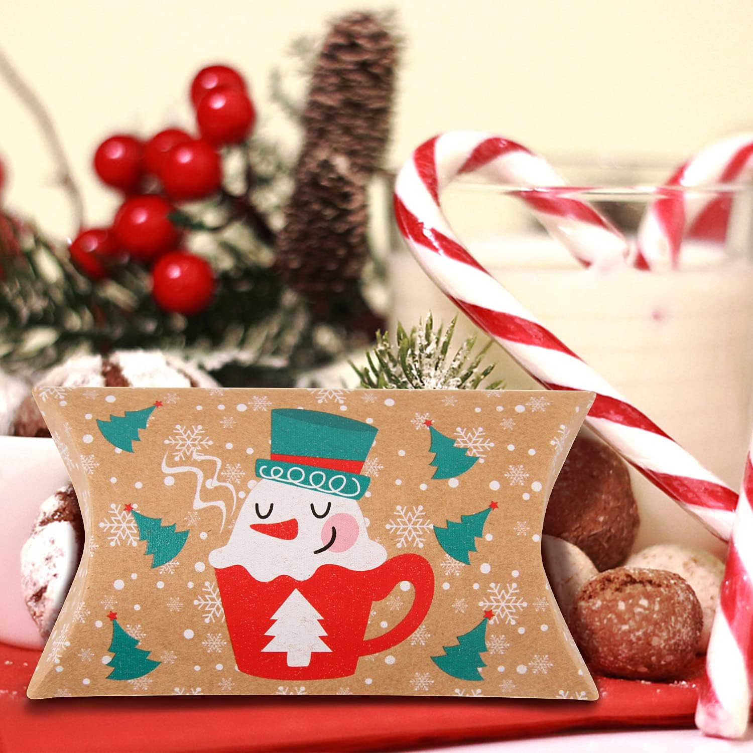 LOKIPA Christmas Gift Pillow Boxes 36 pcs