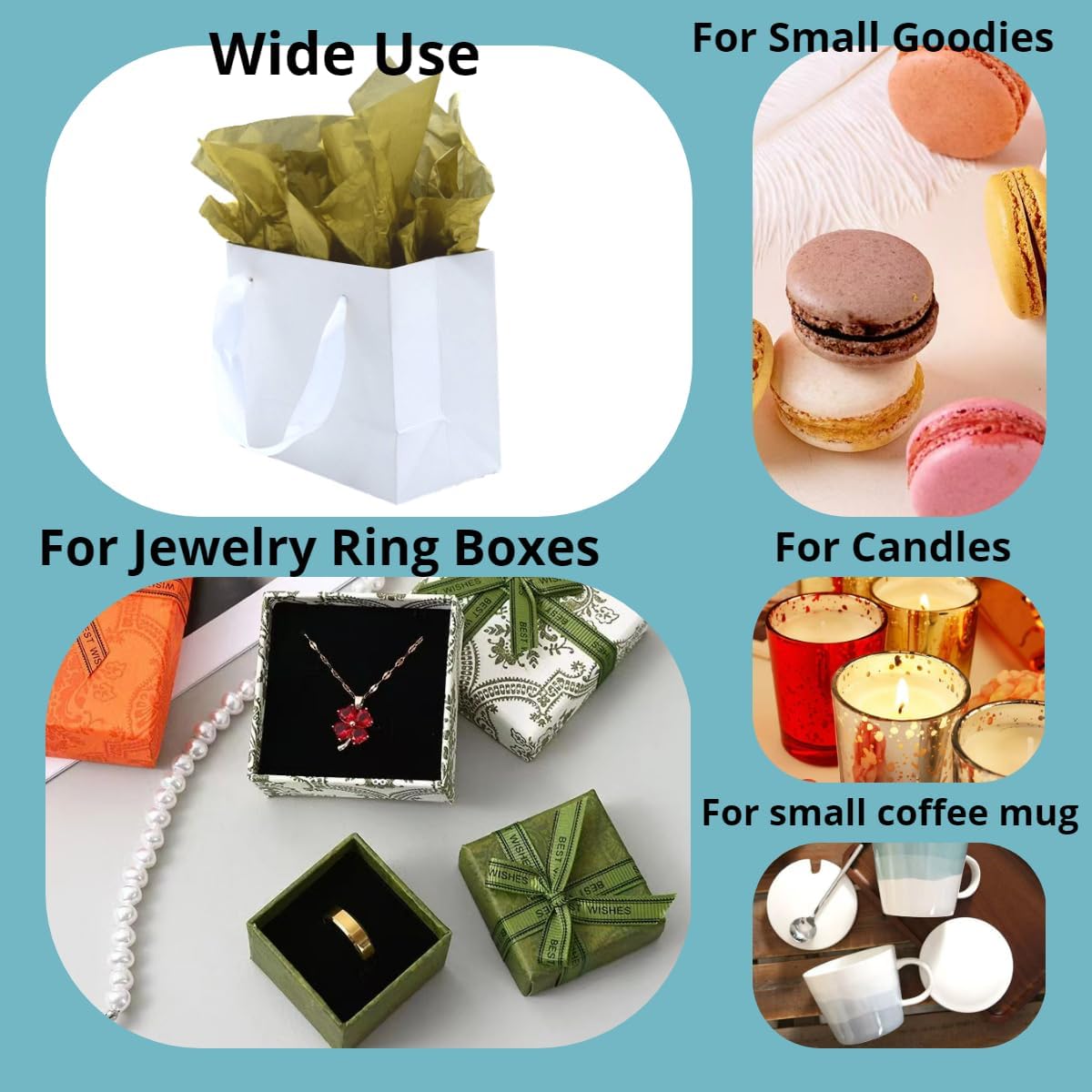JUNESHE 6 Pack Mini Gift Bags with Handles and Tissue Paper