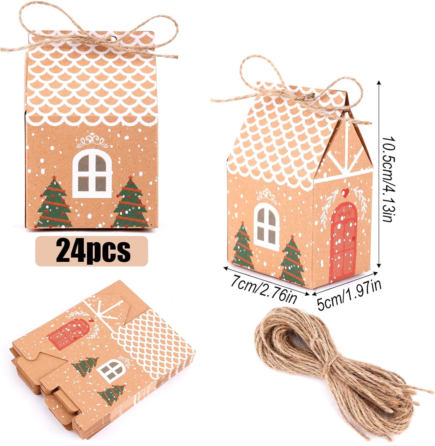 NQEUEPN 24pcs Mini Christmas Gift Boxes