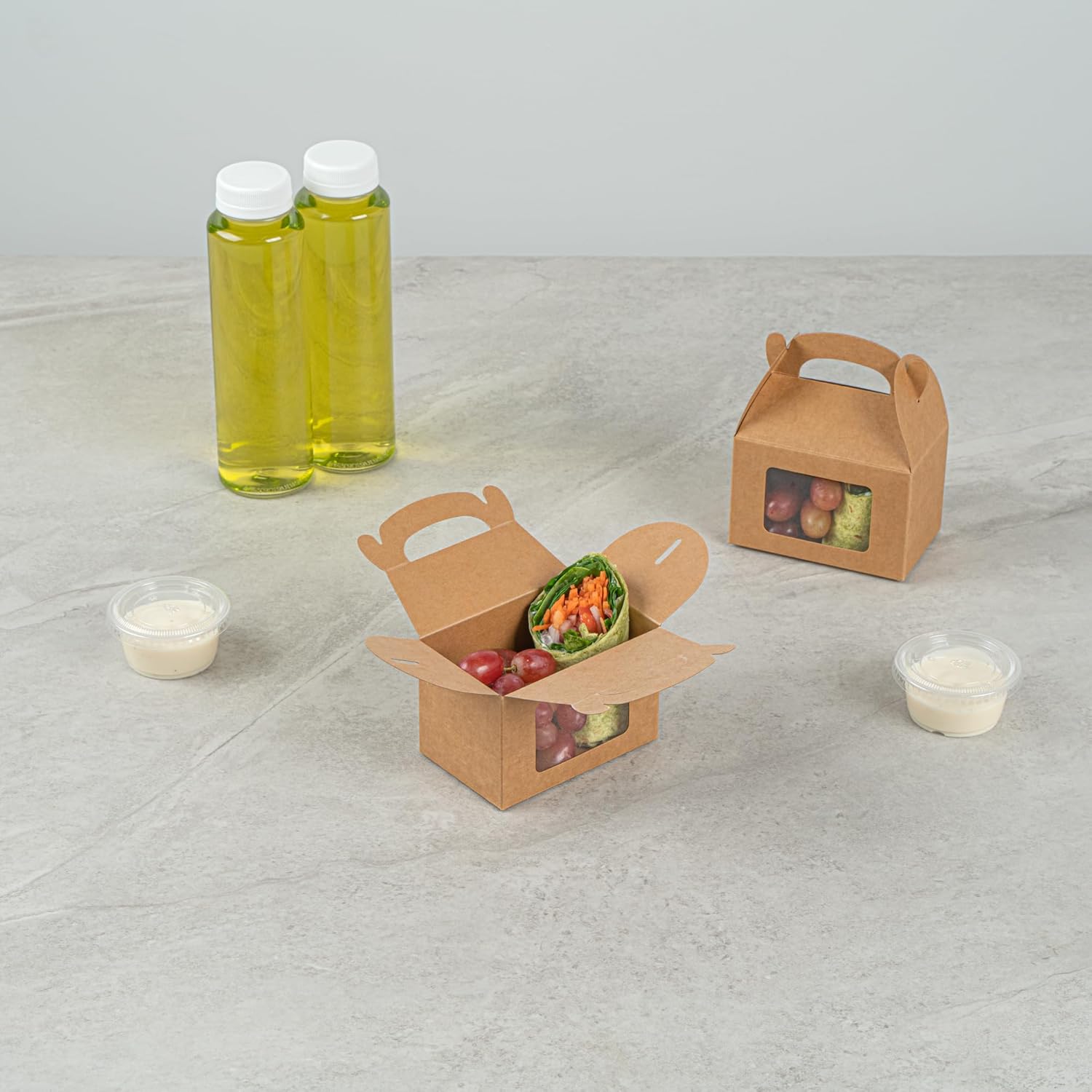 Restaurantware Bio Tek 4x25x25 Inch Gable Gift Boxes For Party Favors