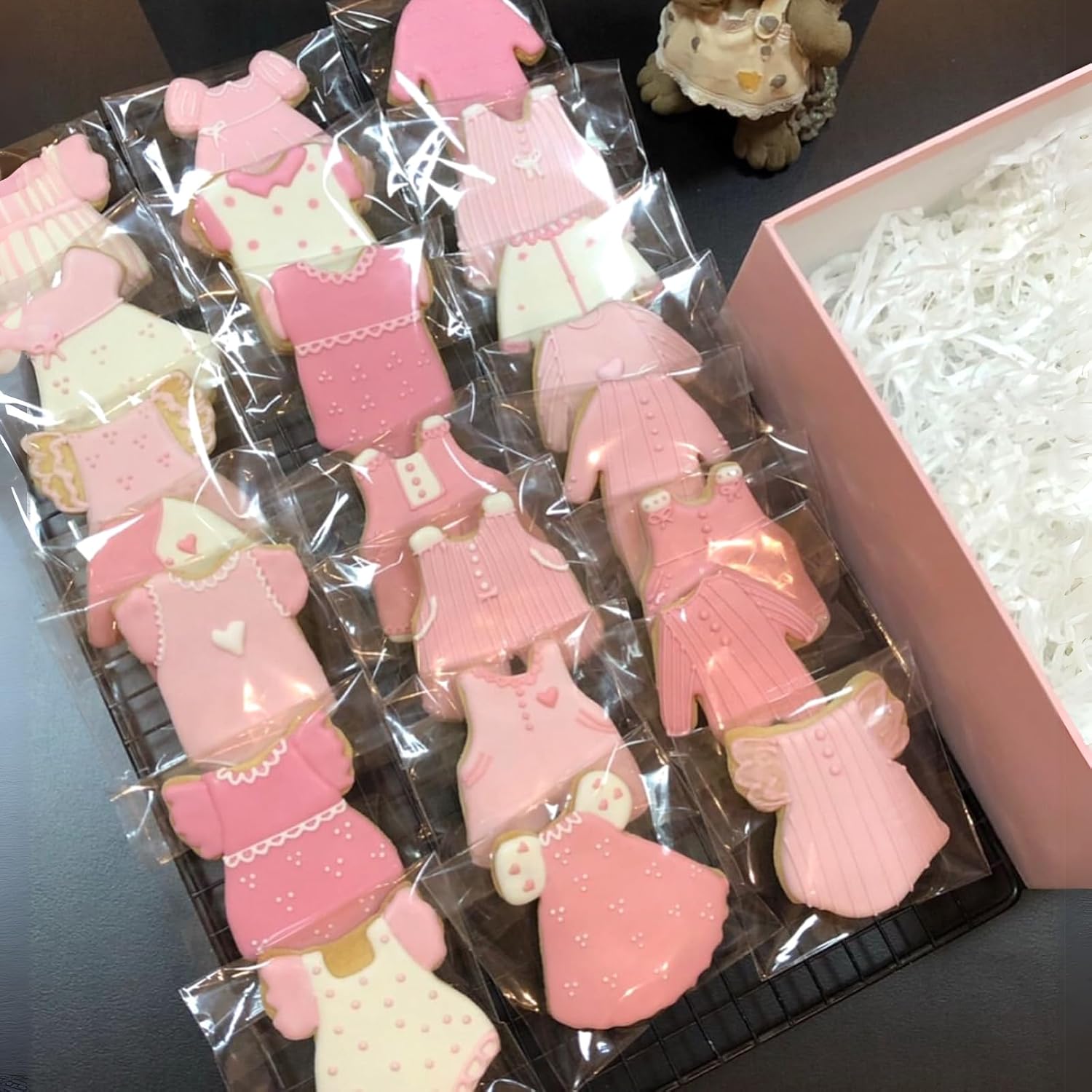 100pcs 4x6 Inch Clear Cellophane Bags for Treats