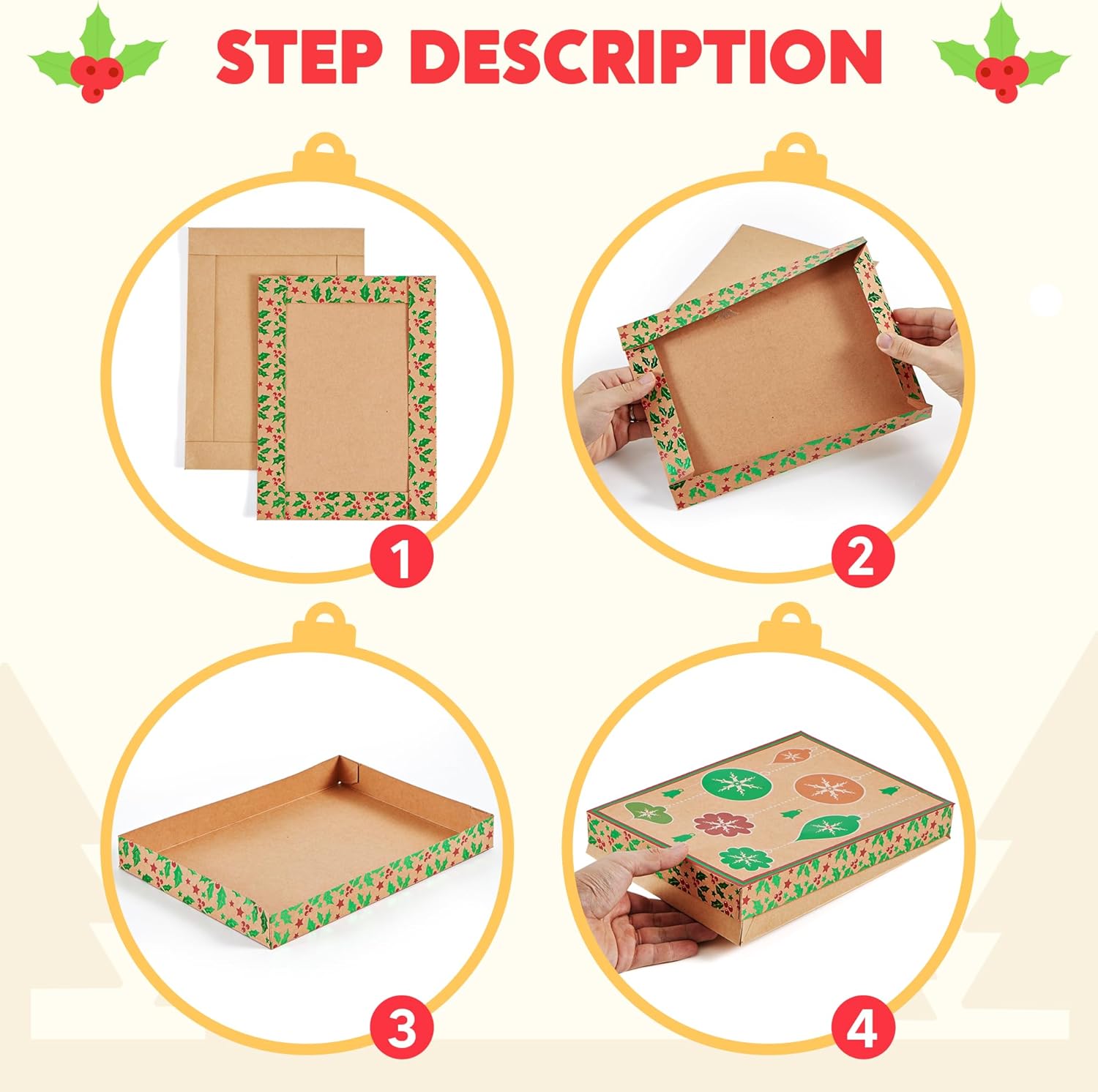 JOYIN 12Pcs Christmas Gift Boxes with Lids for Presents