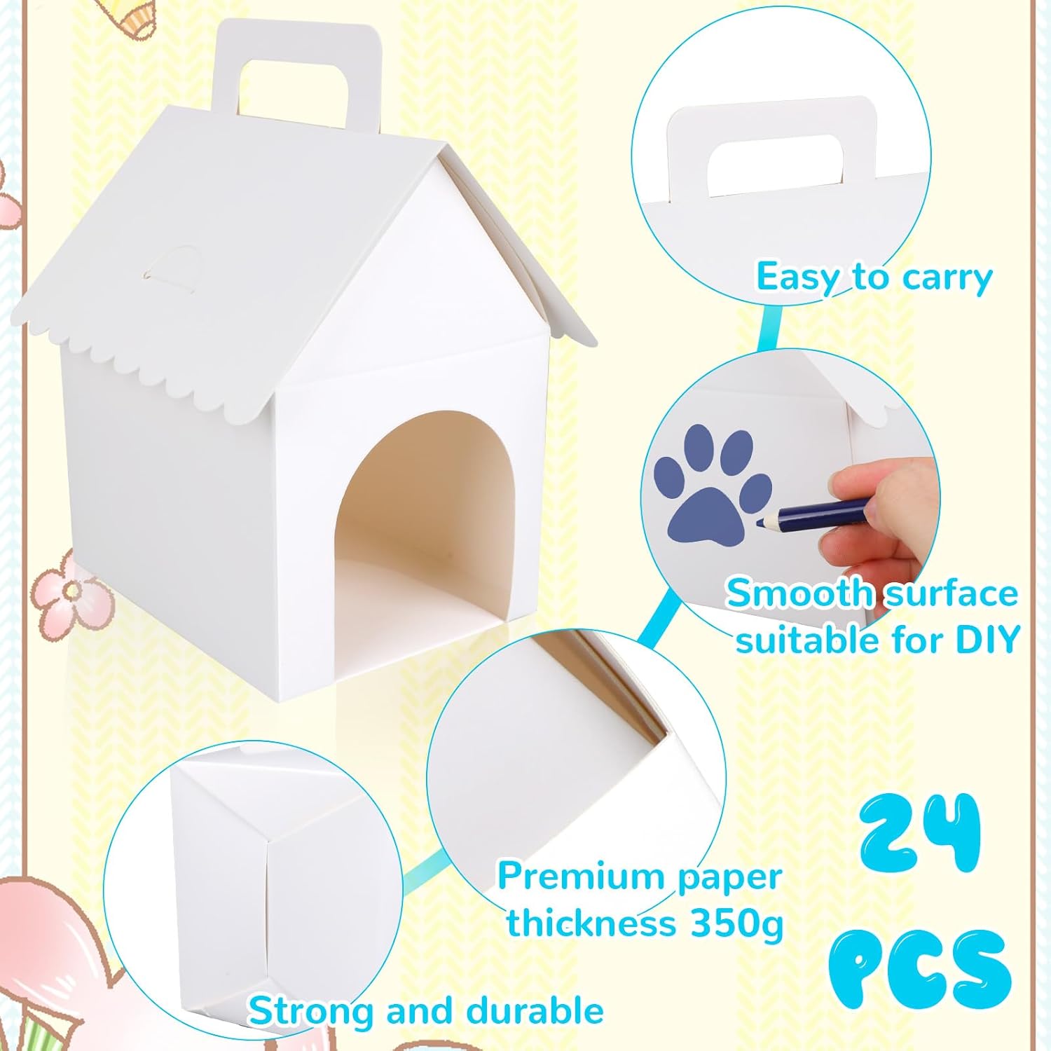 24pcs Dog Party Favor Boxes for Birthday Celebrations