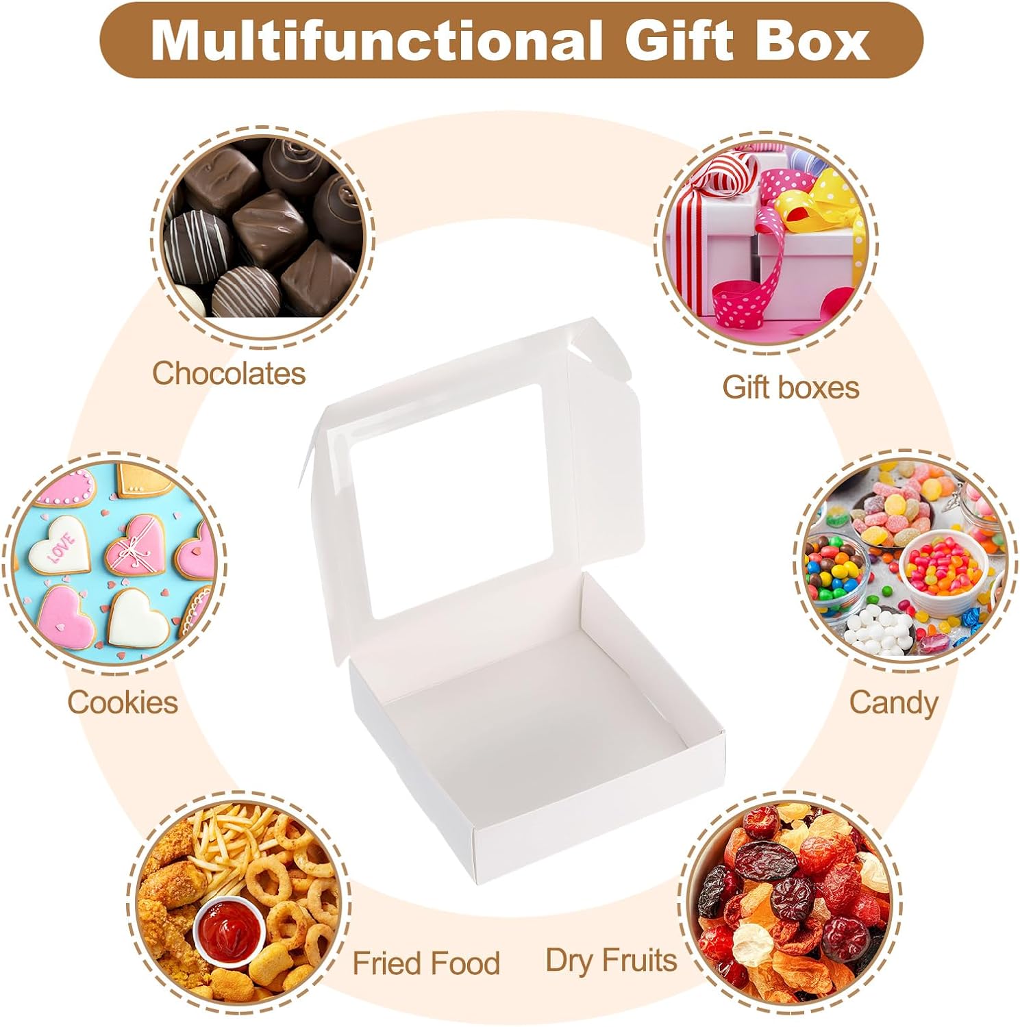 Uxcell 30Pcs Mini Kraft Soap Boxes with Clear Window for Gifts