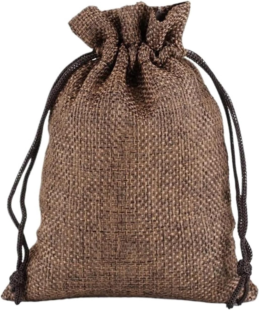SOFXnng Cotton Linen Drawstring Gift Bags 25PCS 9X12CM