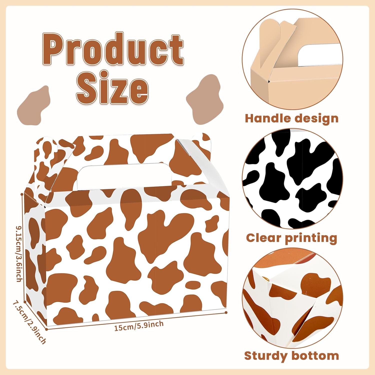 12Pcs Western Theme Candy Boxes for Parties