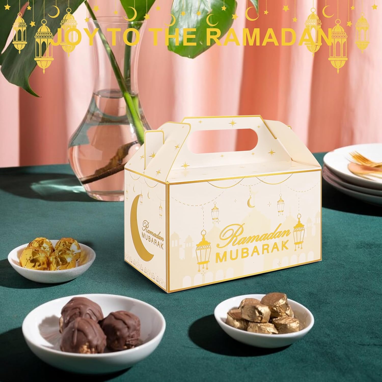 Crazy Night 12 Pcs Eid Mubarak Treat Box with Handle