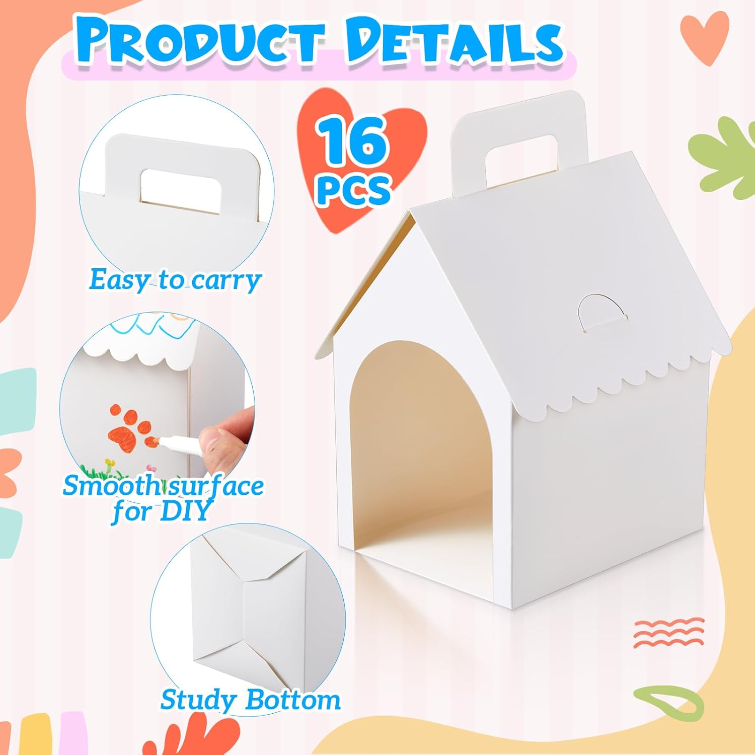 ShinyRelief 16 Pcs Dog Treat Gift Boxes with Handle