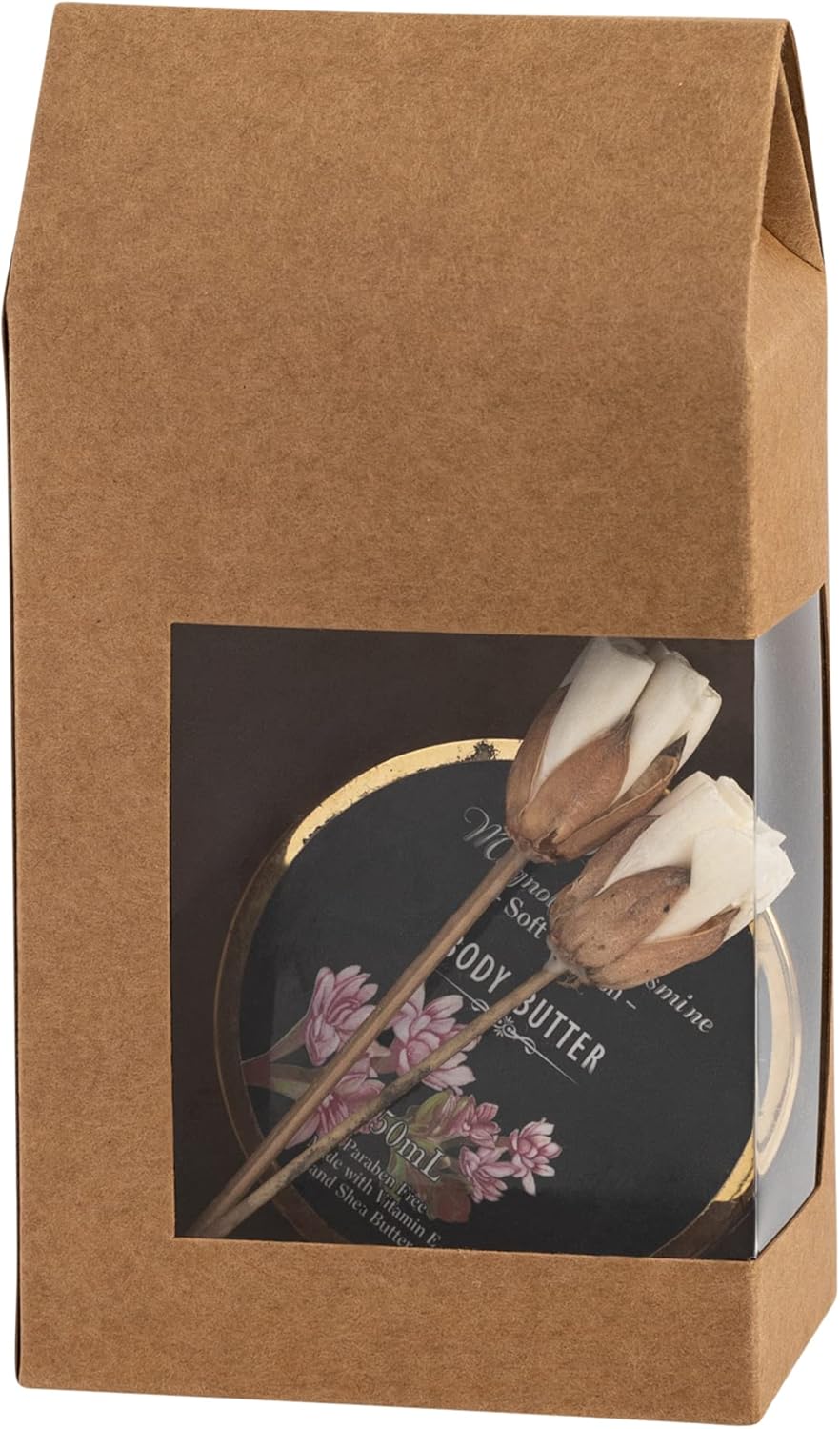Hammont Tall Gift Boxes with Window - 8 Pack Kraft