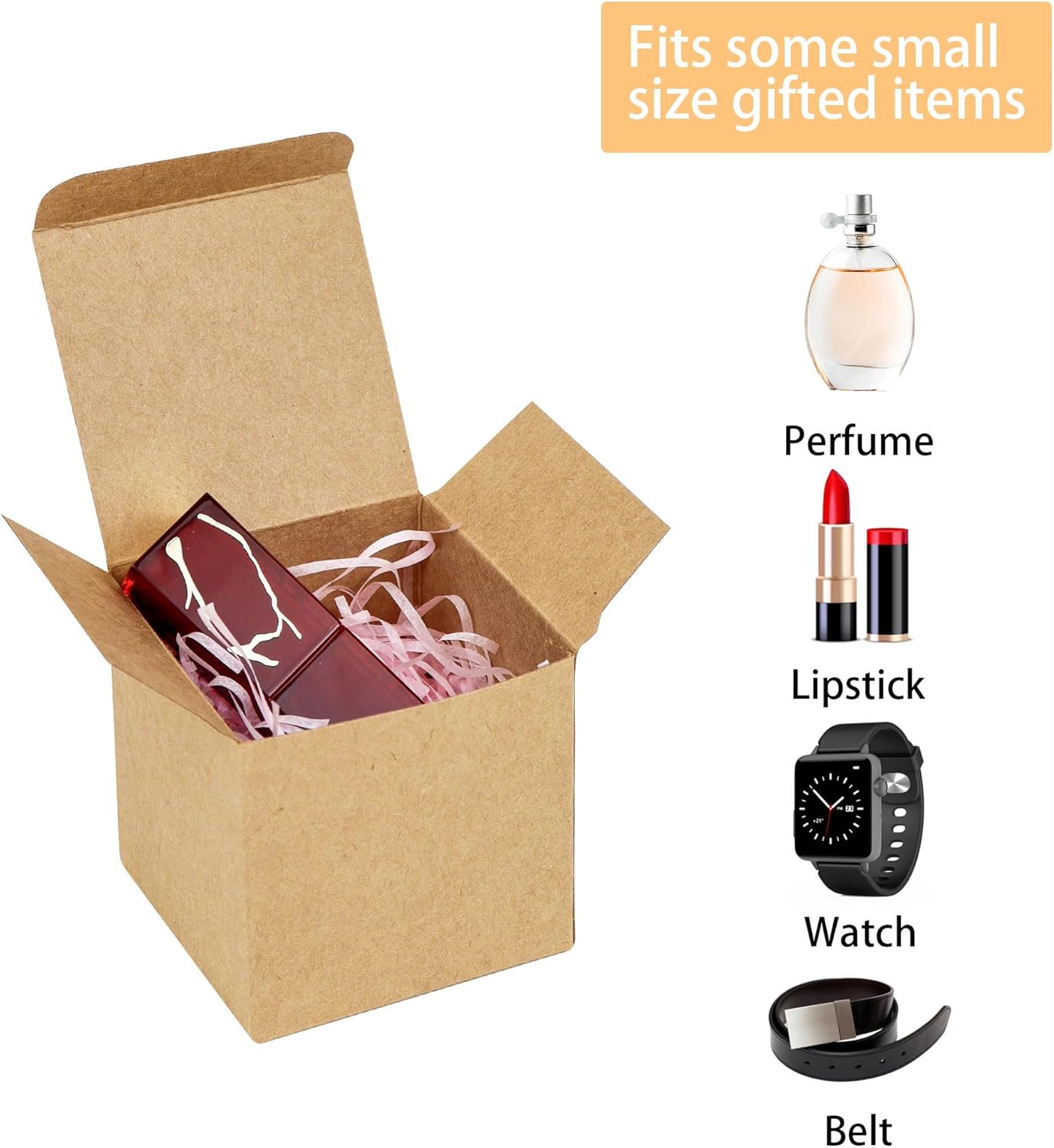 25pcs Kraft Paper Wedding Favor Boxes 315x315x315 Inch Brown