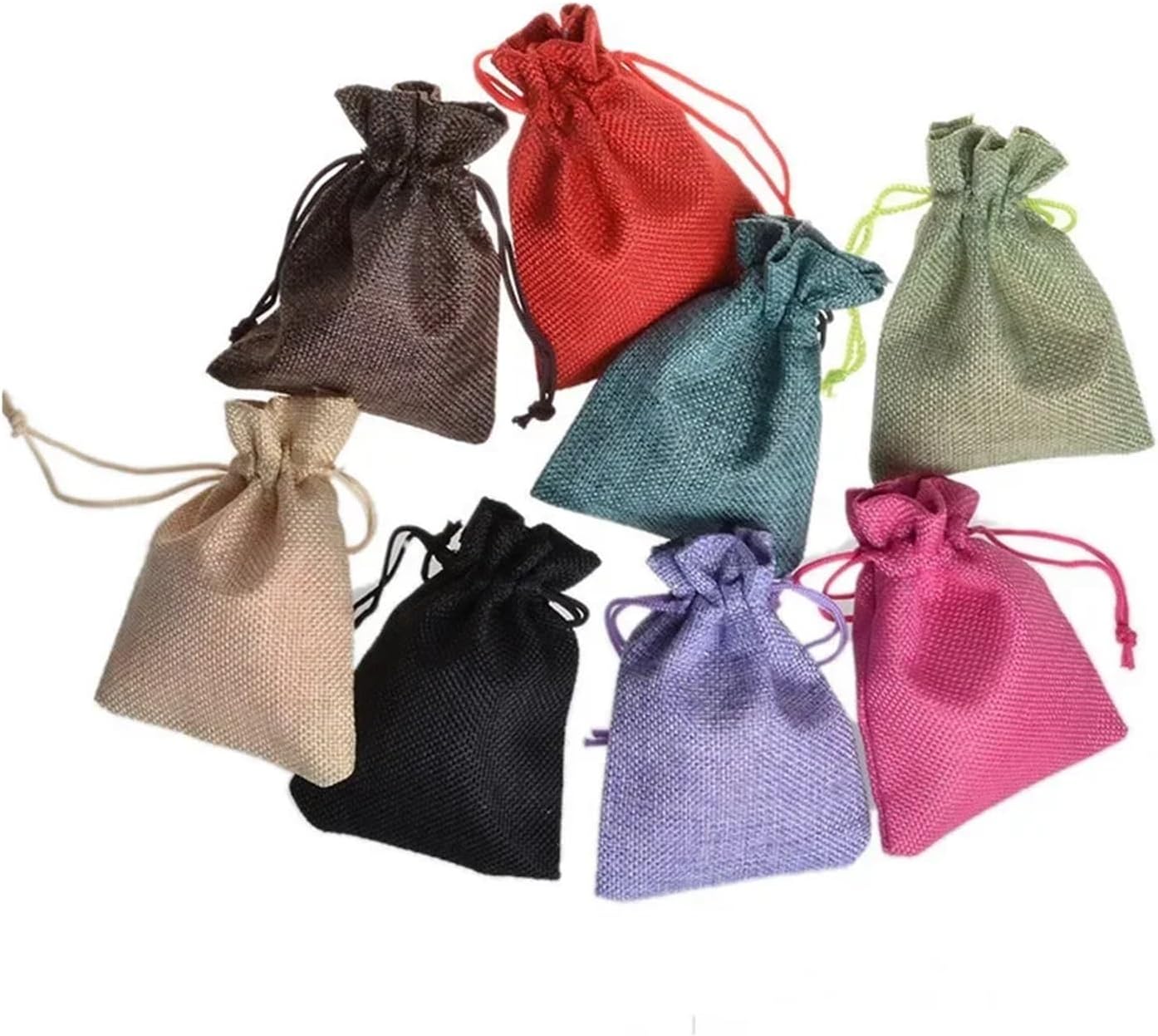 SOFXnng Cotton Linen Drawstring Gift Bags 50PCS 7x9cm 1