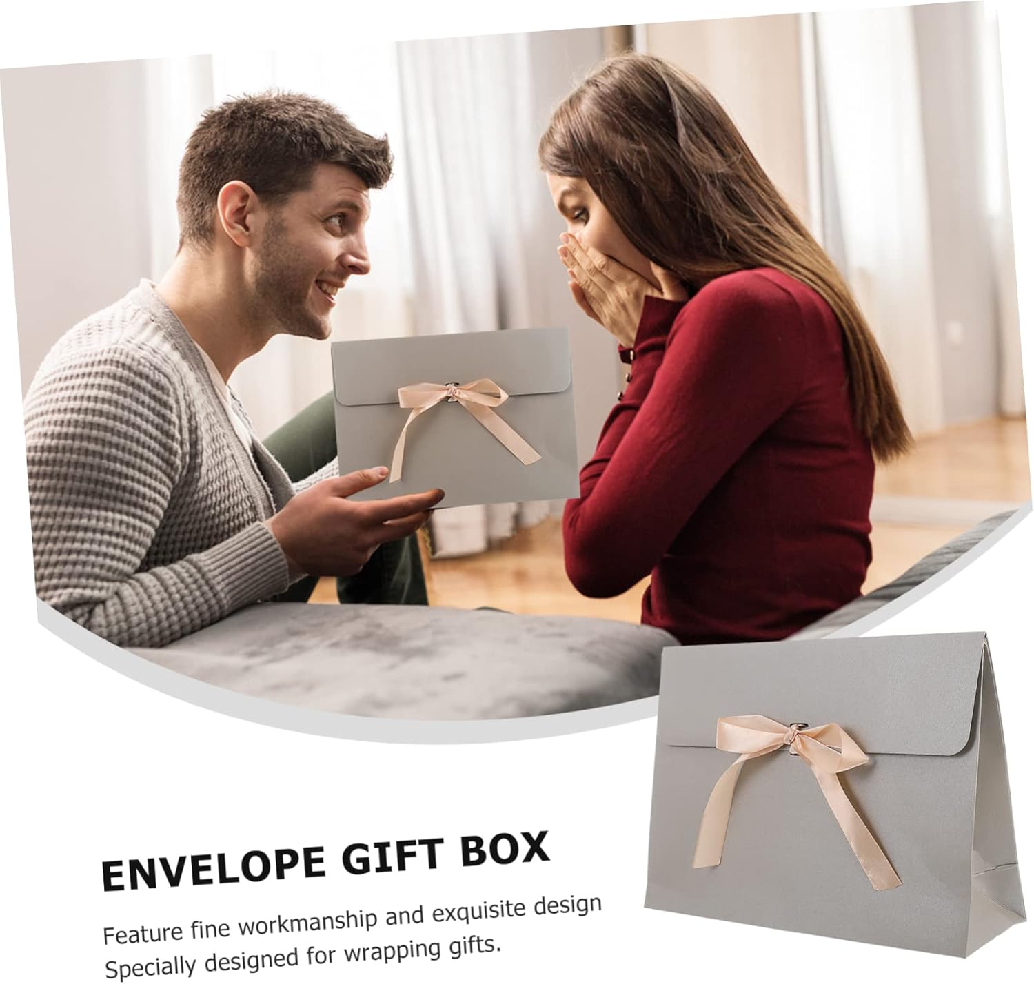SEWOART 6pcs Bow Knot Gift Boxes for Parties and Celebrations