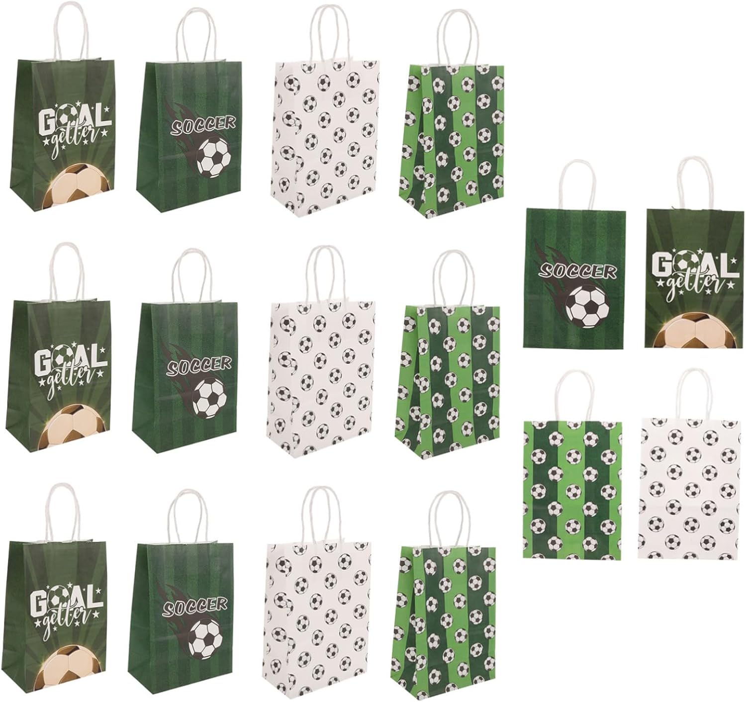 Garneck 80pcs Football Design Party Bags for Sports Events