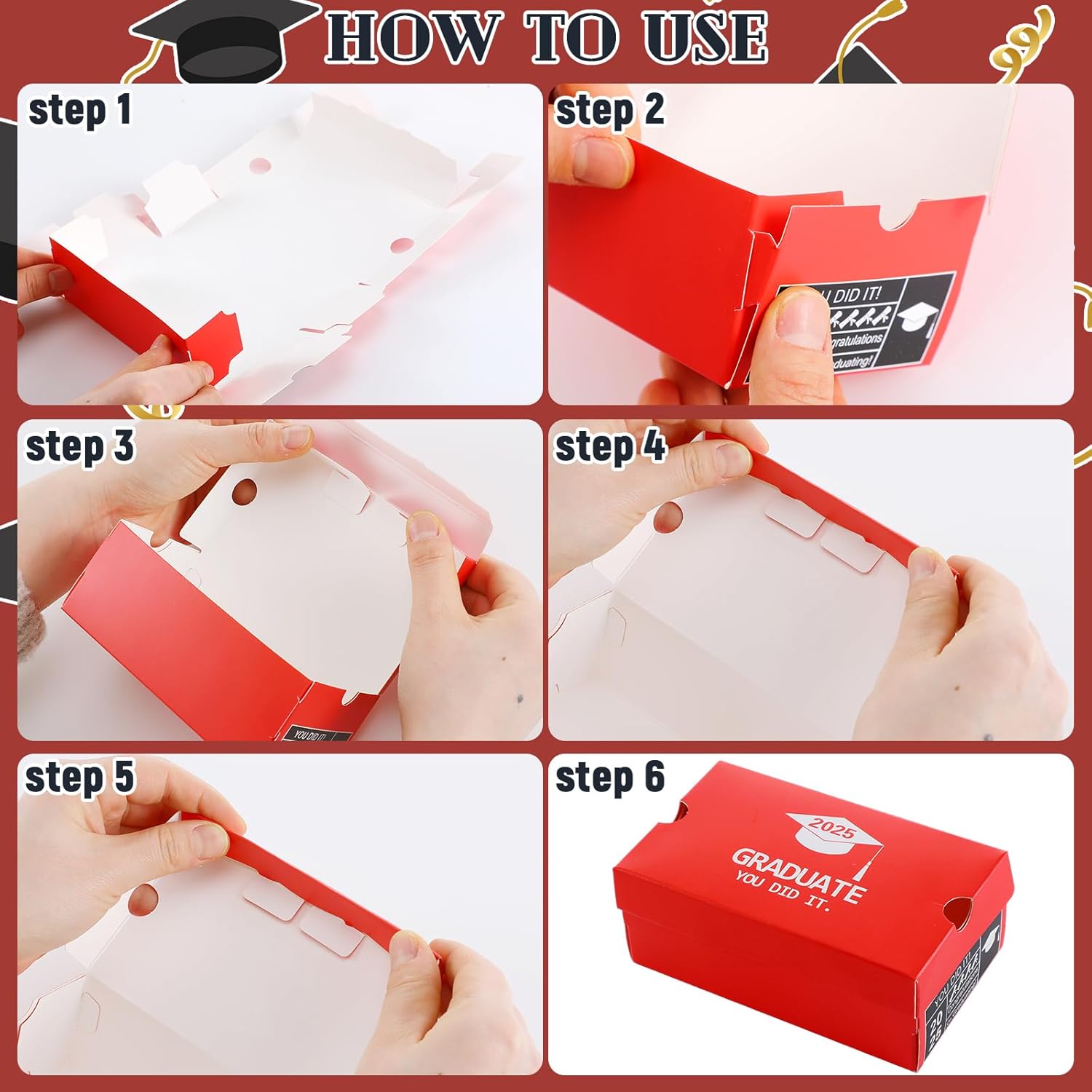 Gueevin 16 Pcs Mini Sneaker Gift Boxes Graduation Party Favors