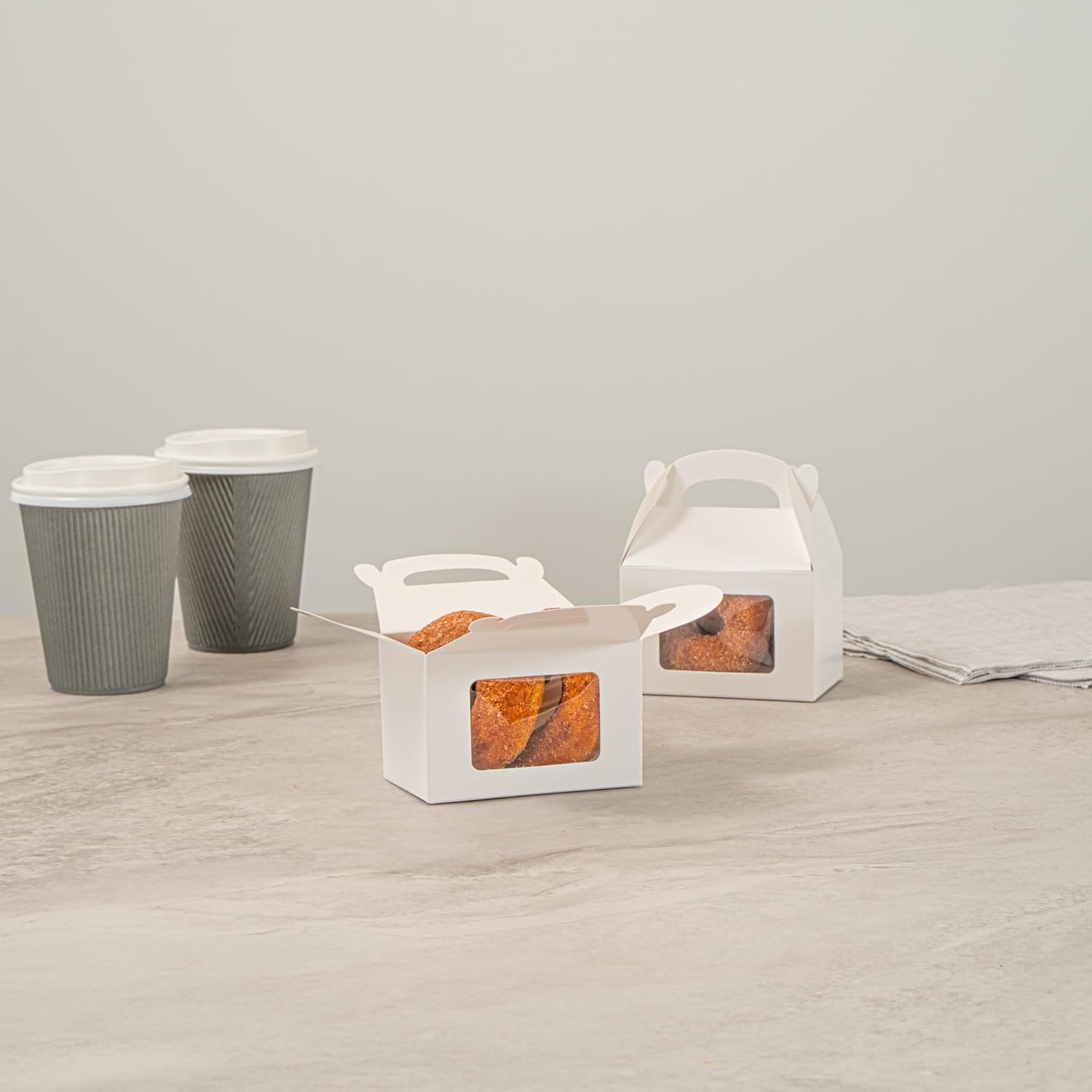 Restaurantware Bio Tek 4x25x25 Inch Gable Boxes 25 Count