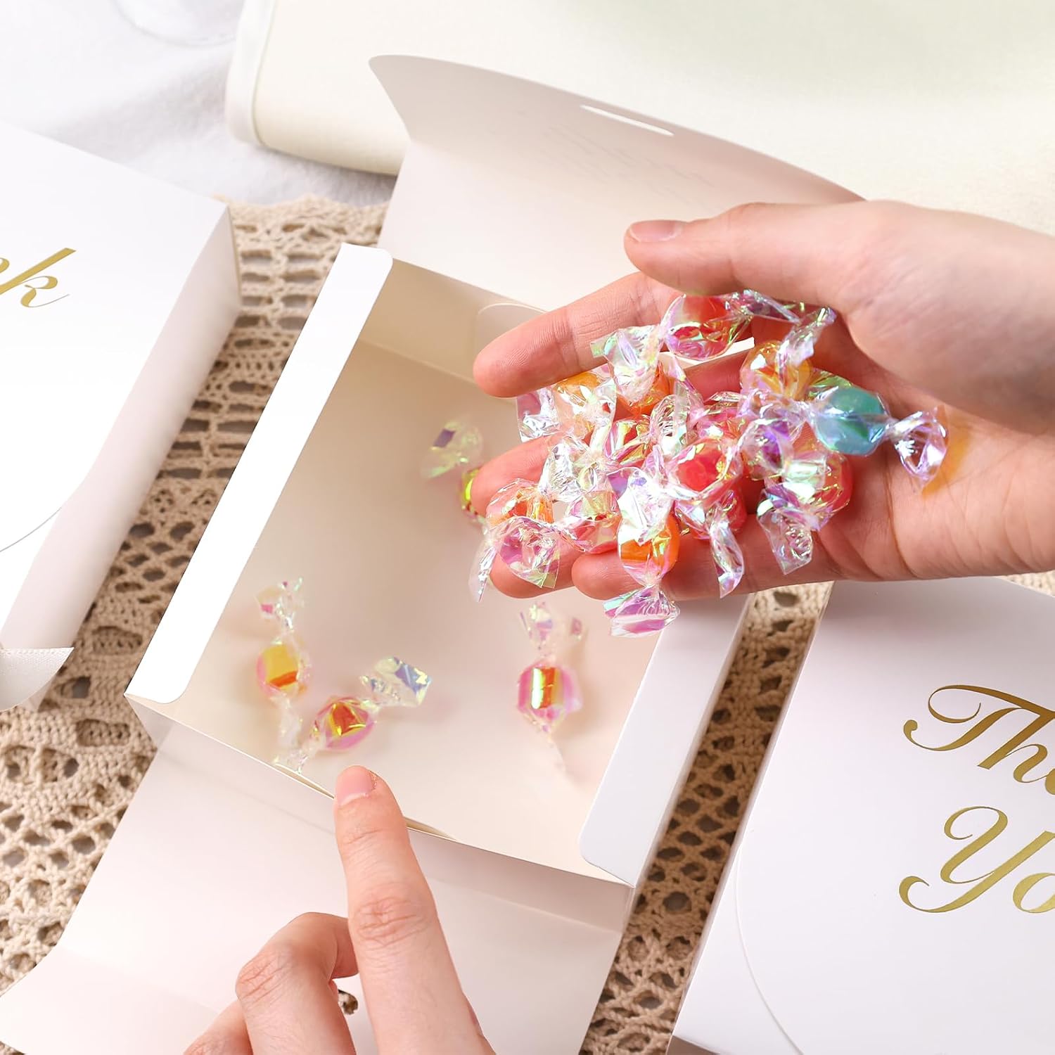 VGOODALL 20PCS Mini Gift Boxes with Bow Ribbon