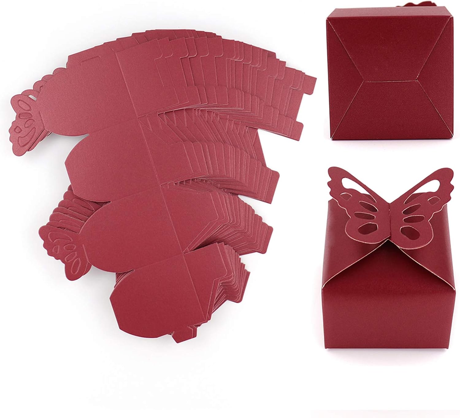 Kslong Red Gift Box Butterfly Wedding Favors