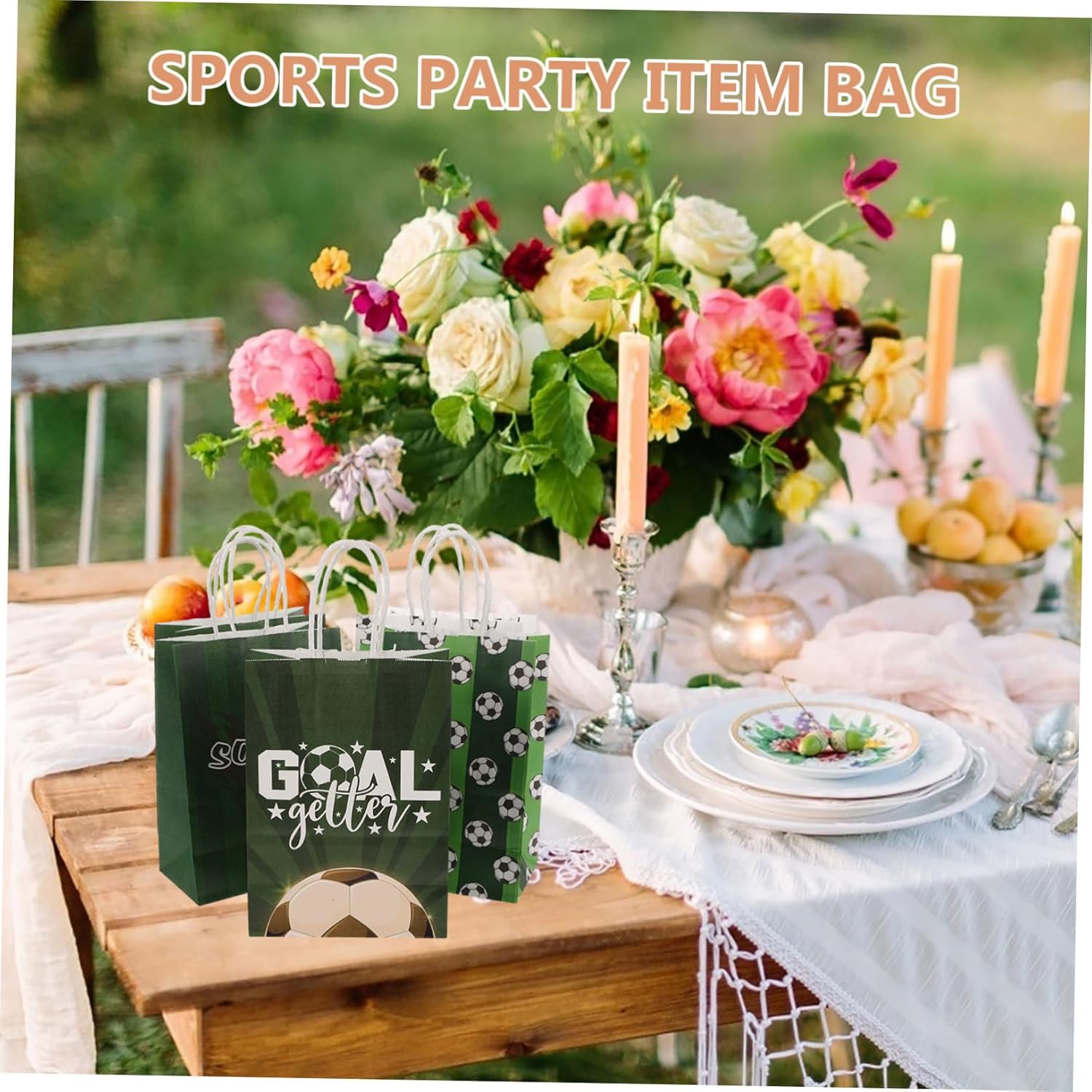 DECHOUS 80pcs Football Themed Gift Bags for Soccer Parties