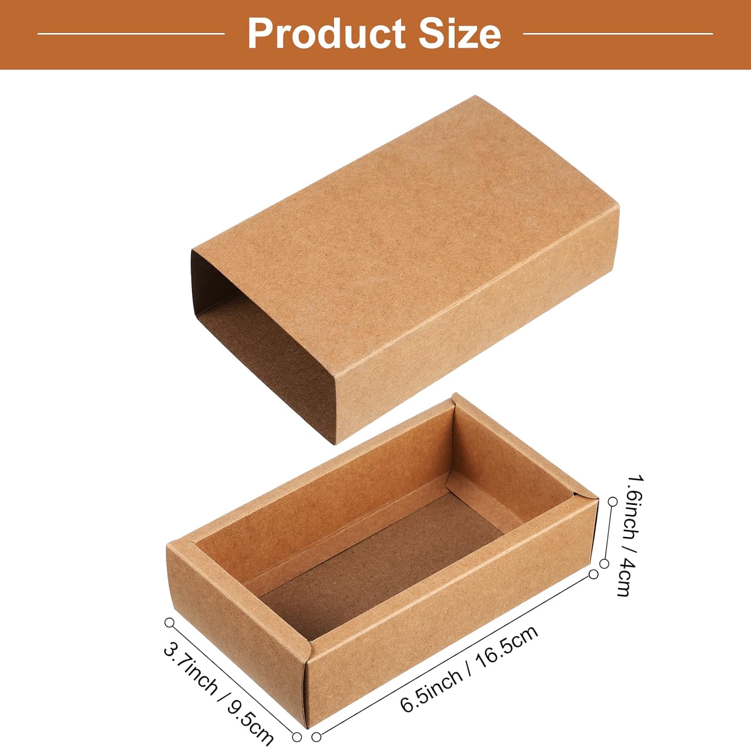 Zonon 30PCS Kraft Paper Drawer Boxes for Gifts