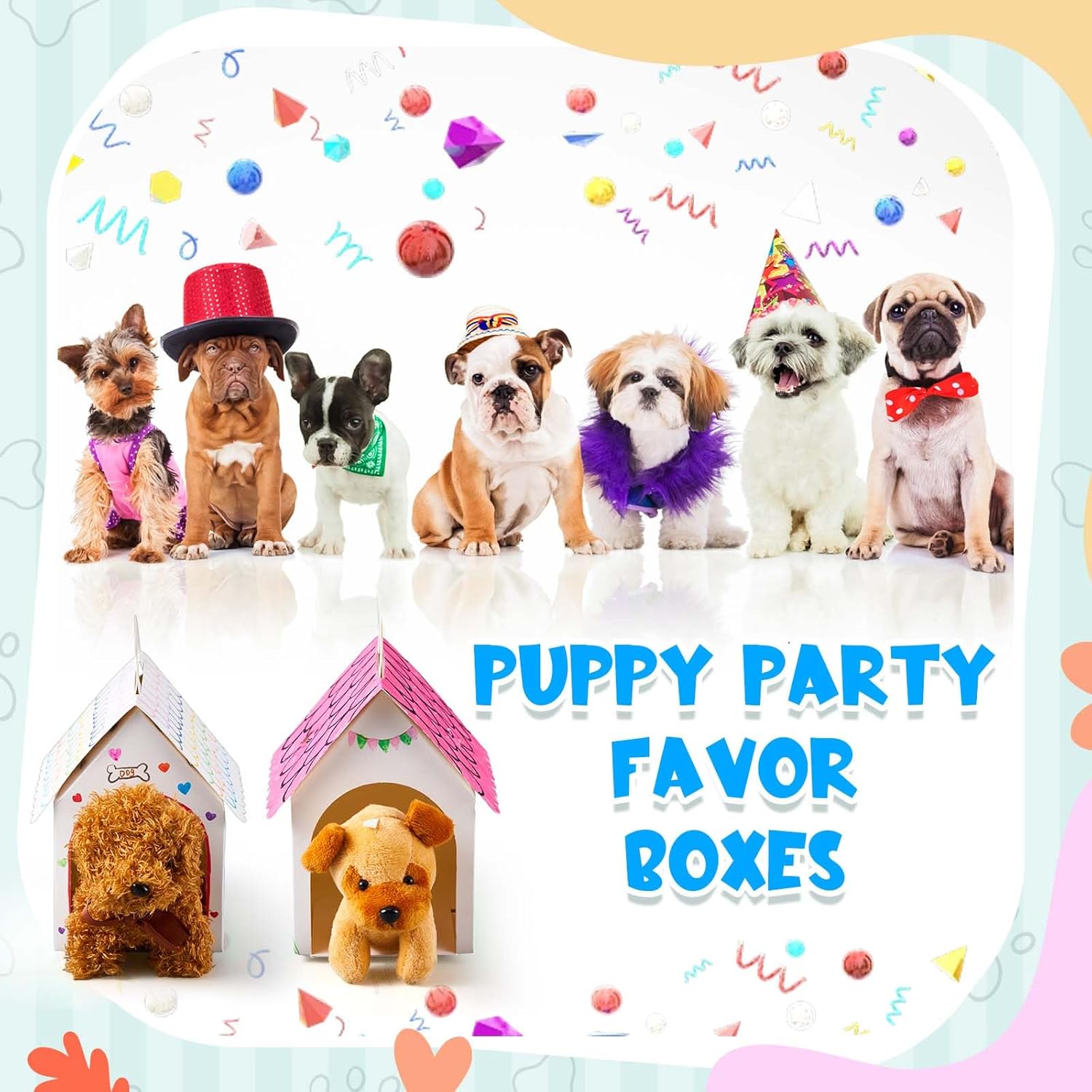 ShinyRelief 16 Pcs Dog Treat Gift Boxes with Handle