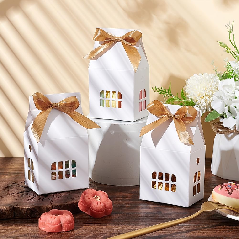 Nbeads 24 Pcs House Shaped Gift Boxes for Wedding