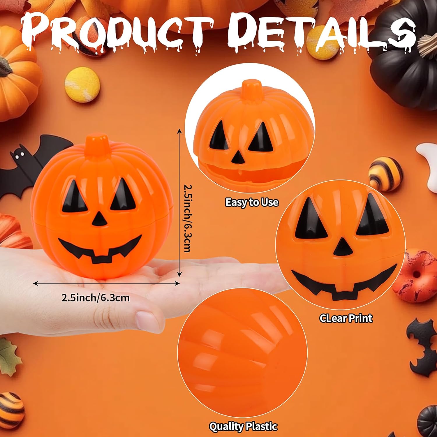 FOIMAS Halloween Pumpkin Candy Box 36pcs