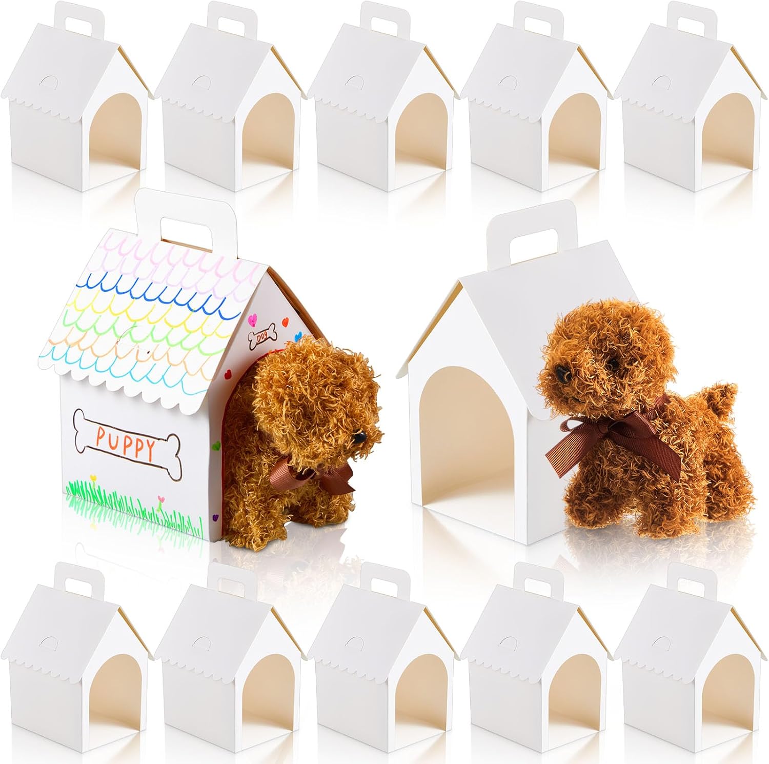 ShinyRelief 16 Pcs Dog Treat Gift Boxes with Handle
