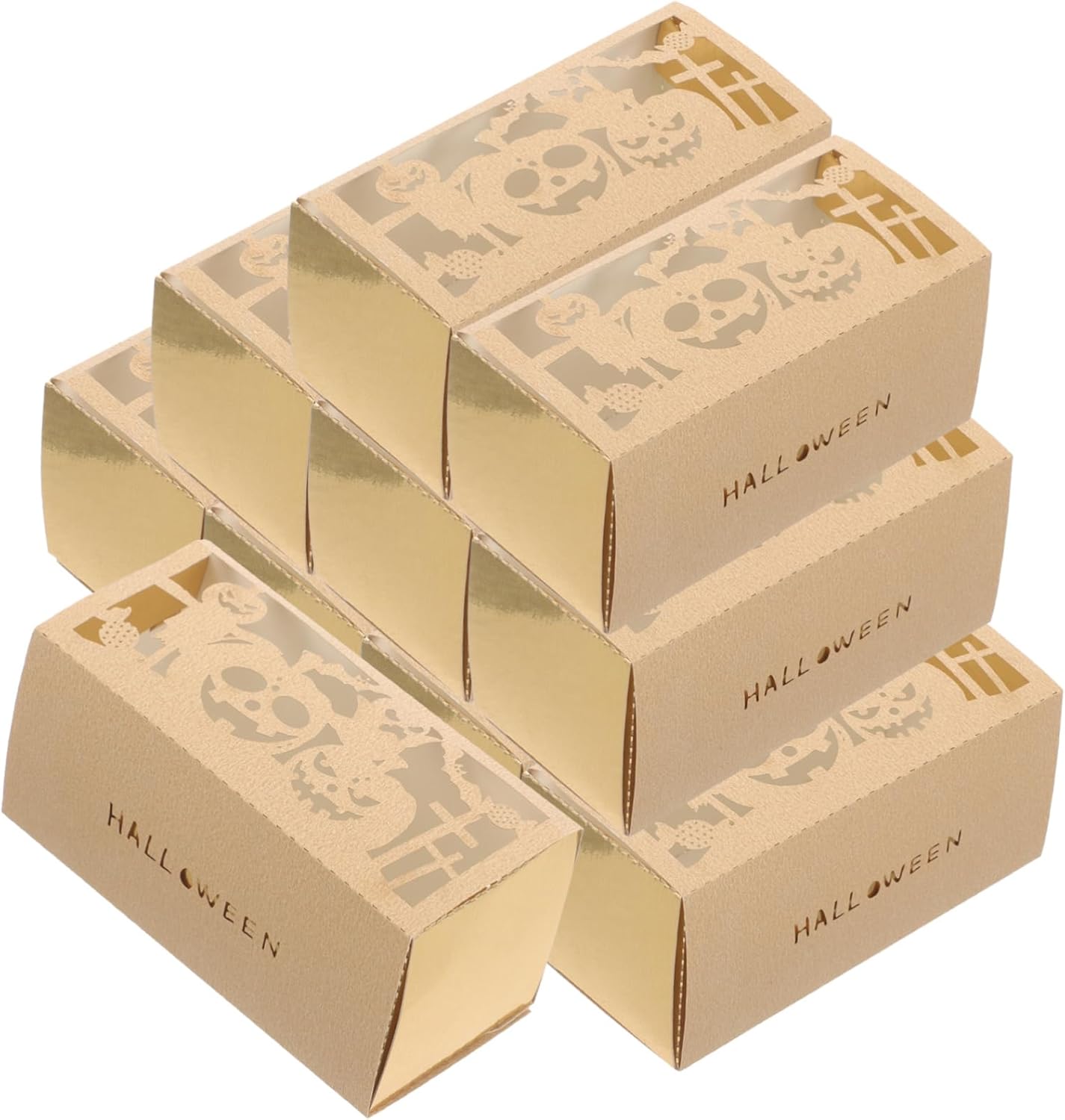NUOBESTY 50pcs Mini Pumpkin Candy Boxes Halloween Party Favors