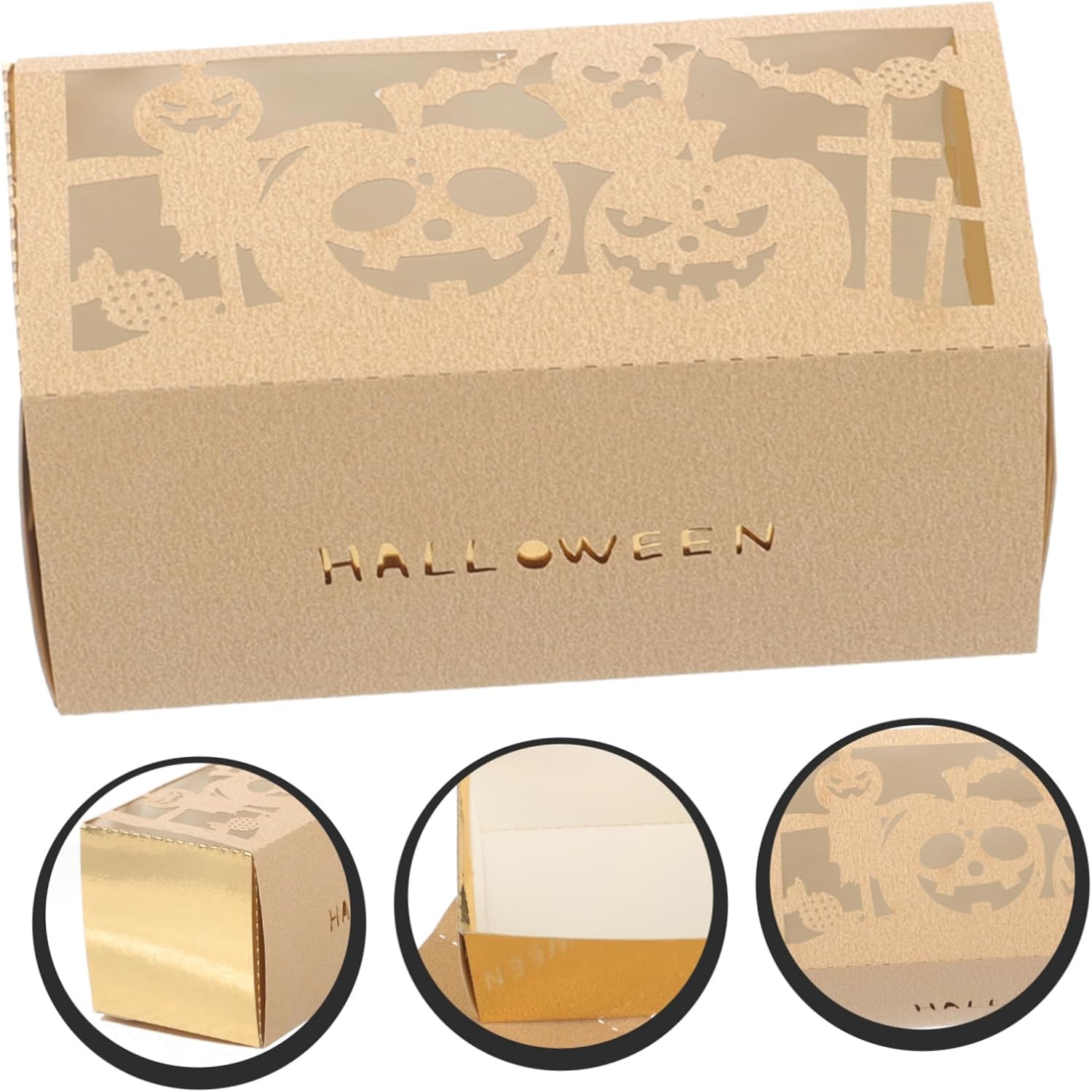 Veemoon 50pcs Halloween Treat Boxes with Spooky Designs