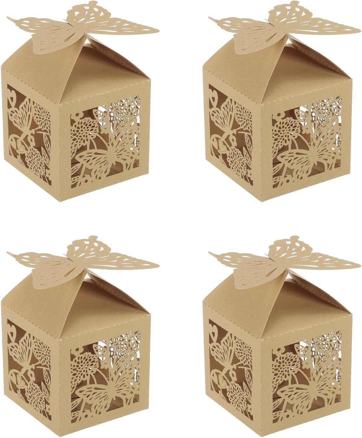 PATIKIL 2x2x31 Inch Brown Favor Boxes 25 Pack