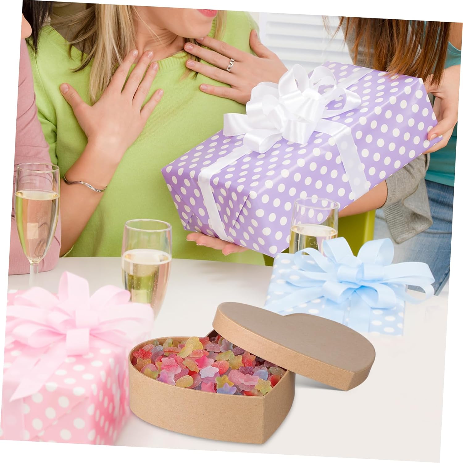 BIUDECO Heart Shaped DIY Gift Box for Valentines Day Weddings Birthdays