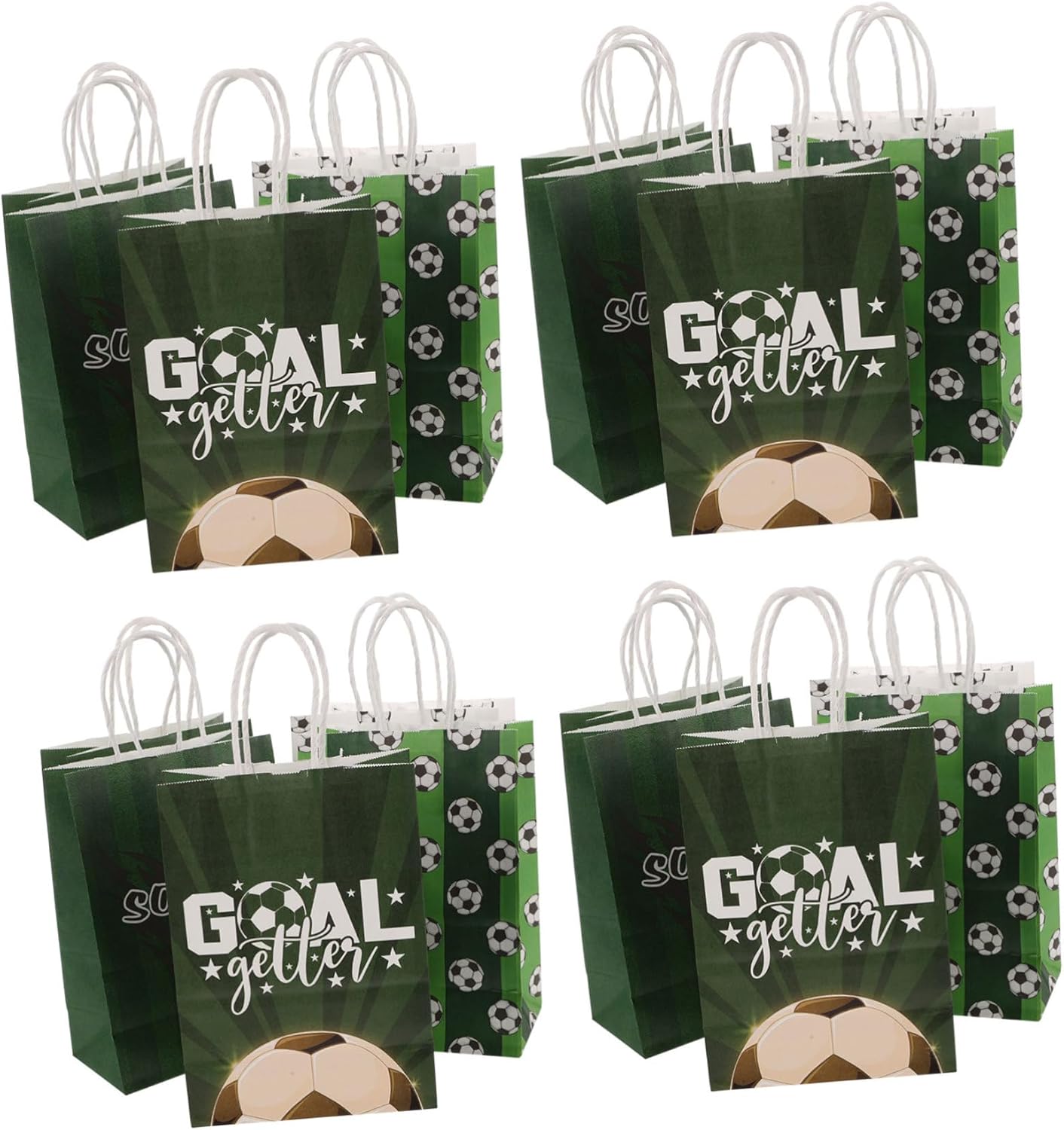 Garneck 80pcs Football Design Party Bags for Sports Events
