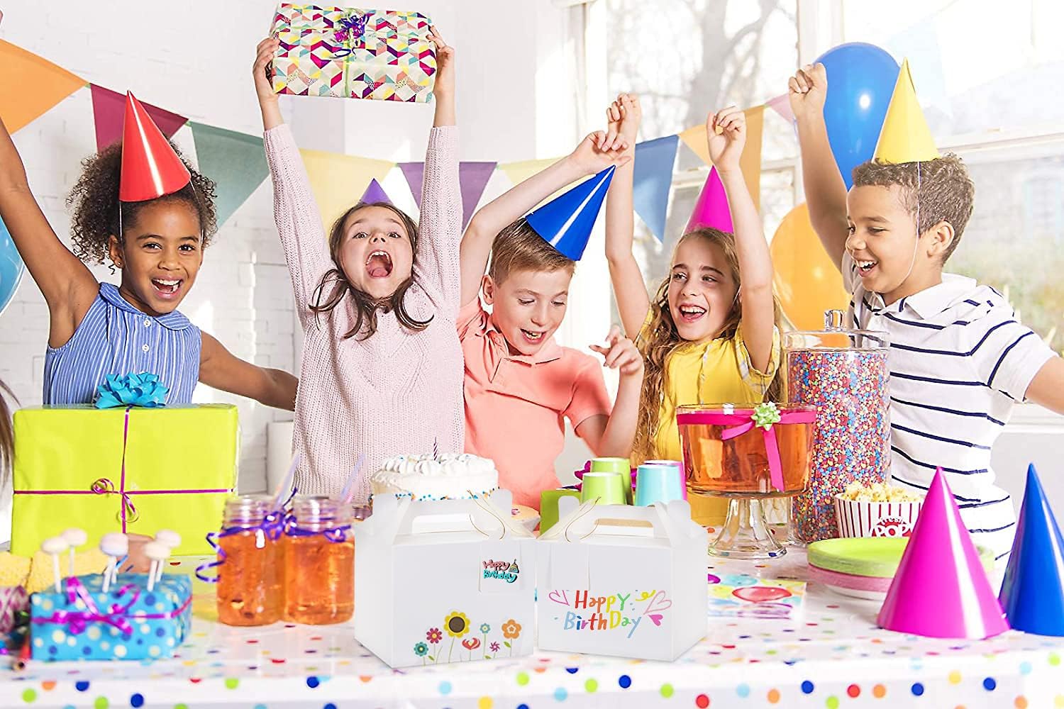 12 Pack White Treat Boxes for Parties and Gifts