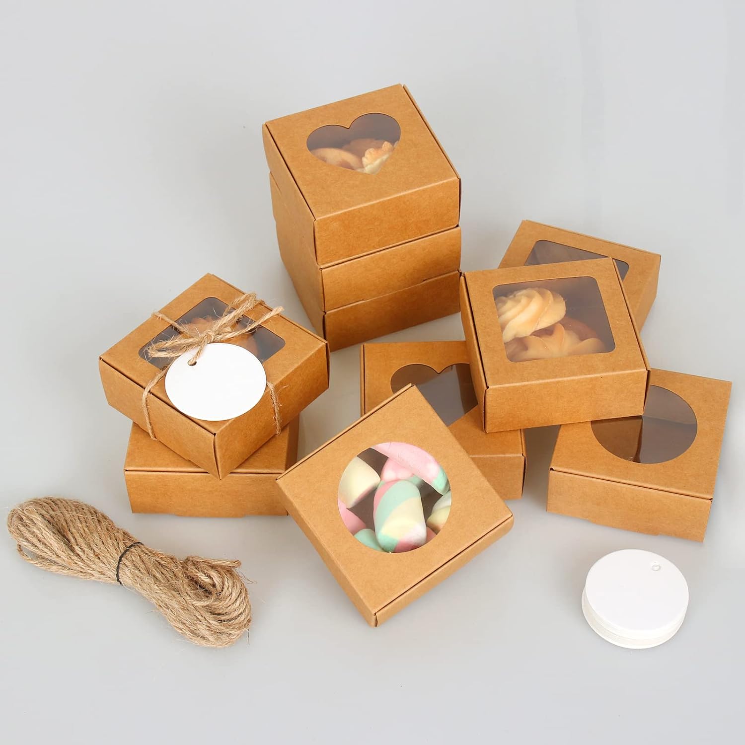 COTOPHER 30Pcs Mini Kraft Soap Boxes with Window 1