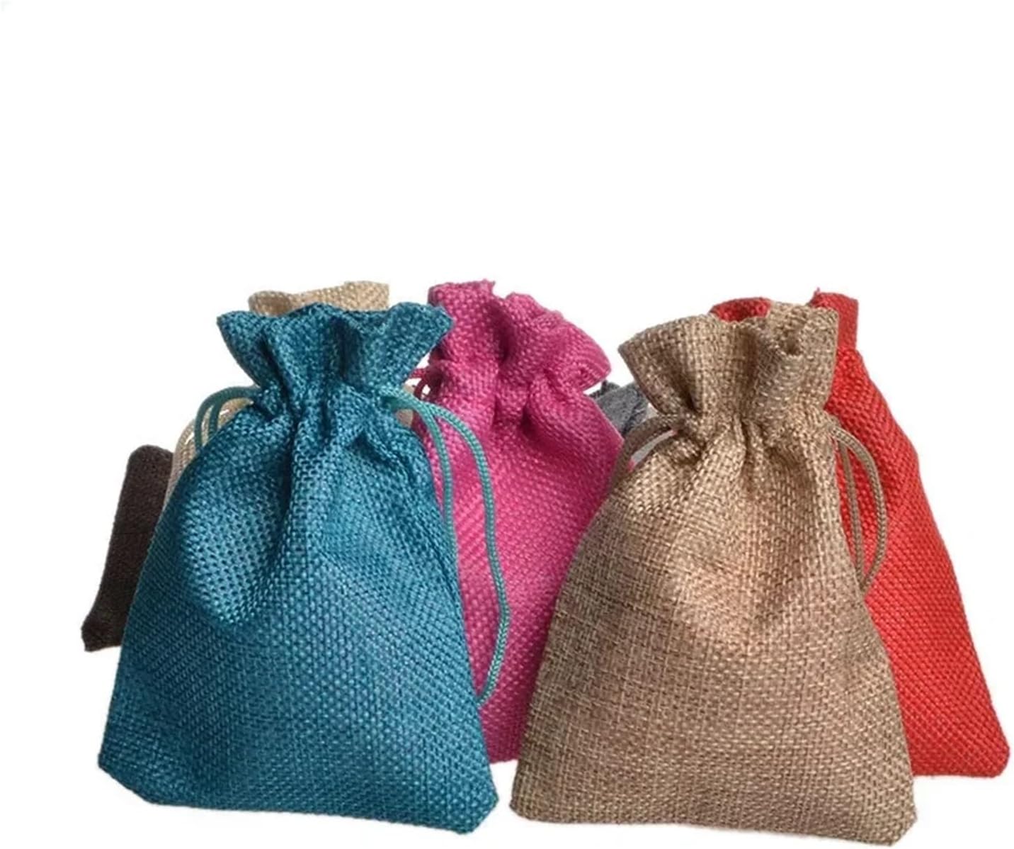 SOFXnng Cotton Linen Drawstring Gift Bags 50PCS 7x9cm 1