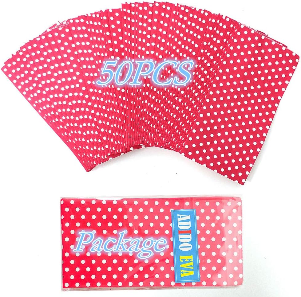 Red Polka Dot Mini Gift Bags 50 PCS for Party Favors