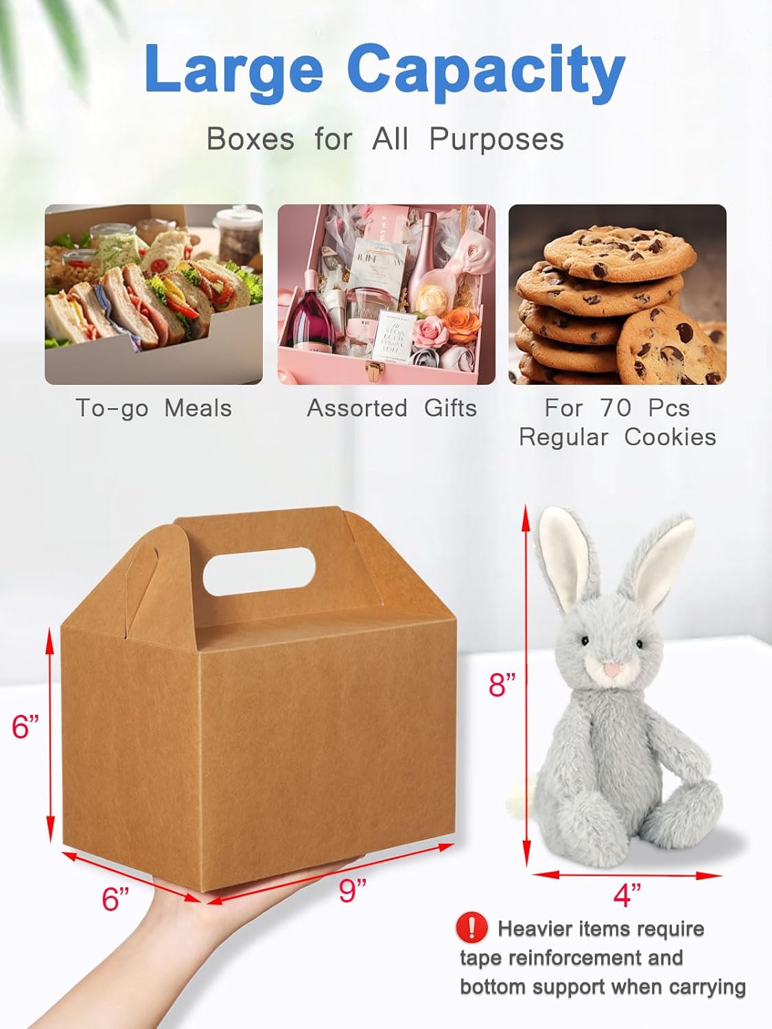 Shallive 15 Pcs Large Treat Boxes With Handle