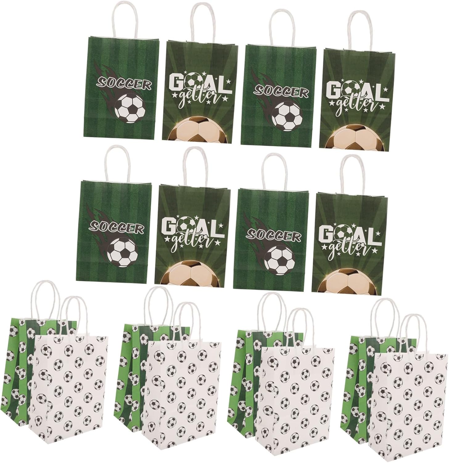 Garneck 80pcs Football Design Party Bags for Sports Events