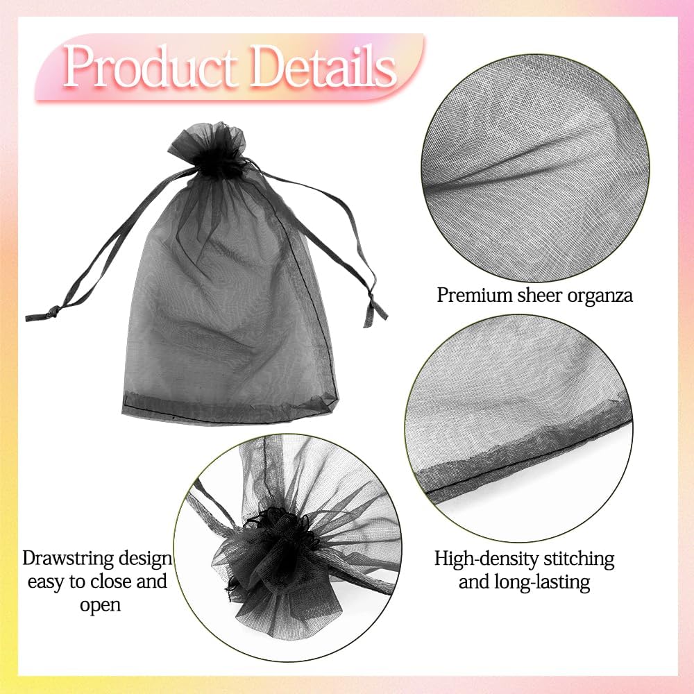 KQNBI Organza Bags 100Pcs Drawstring Gift Bags