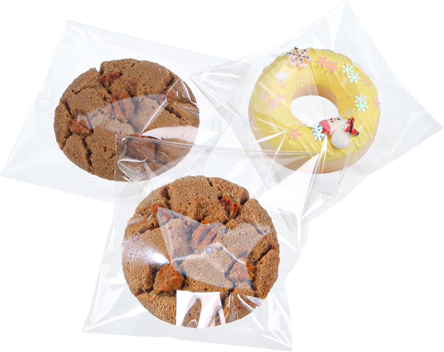 TEMLQPACK 100Pcs 4x4 Inch Self Sealing Cellophane Bags