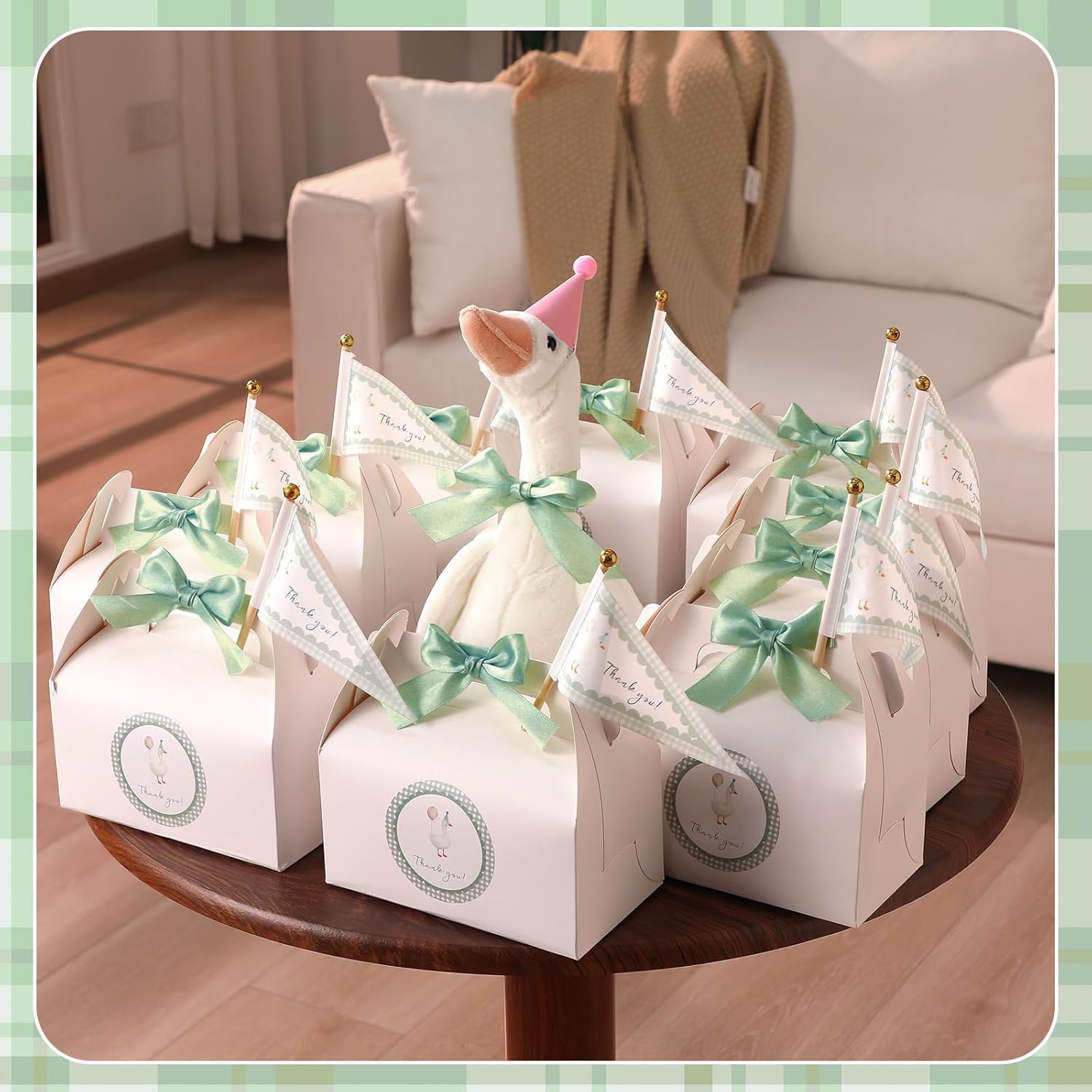 AmazingSpark 12pcs Silly Goose Gift Boxes with Stickers Pennants