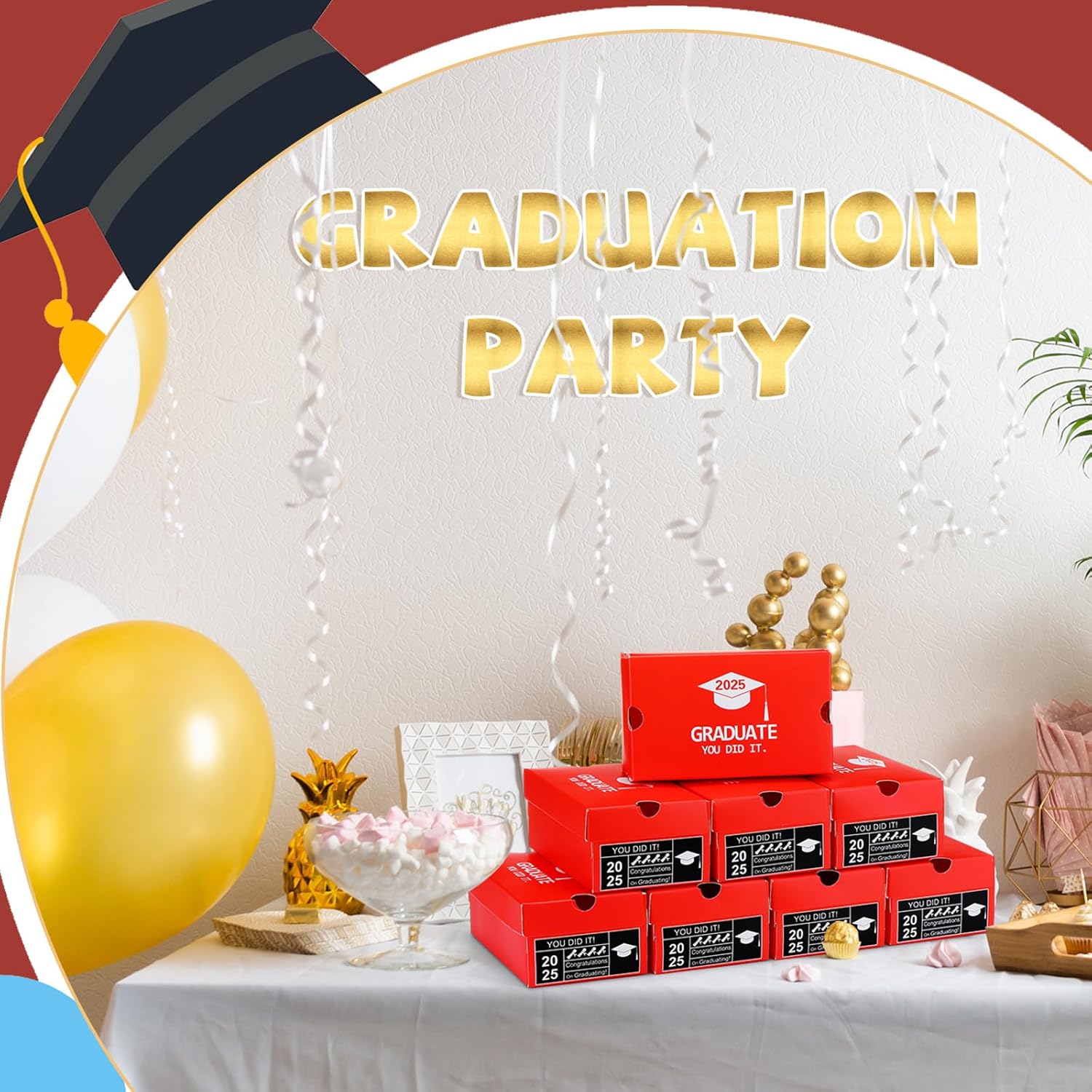 Gueevin 16 Pcs Mini Sneaker Gift Boxes Graduation Party Favors