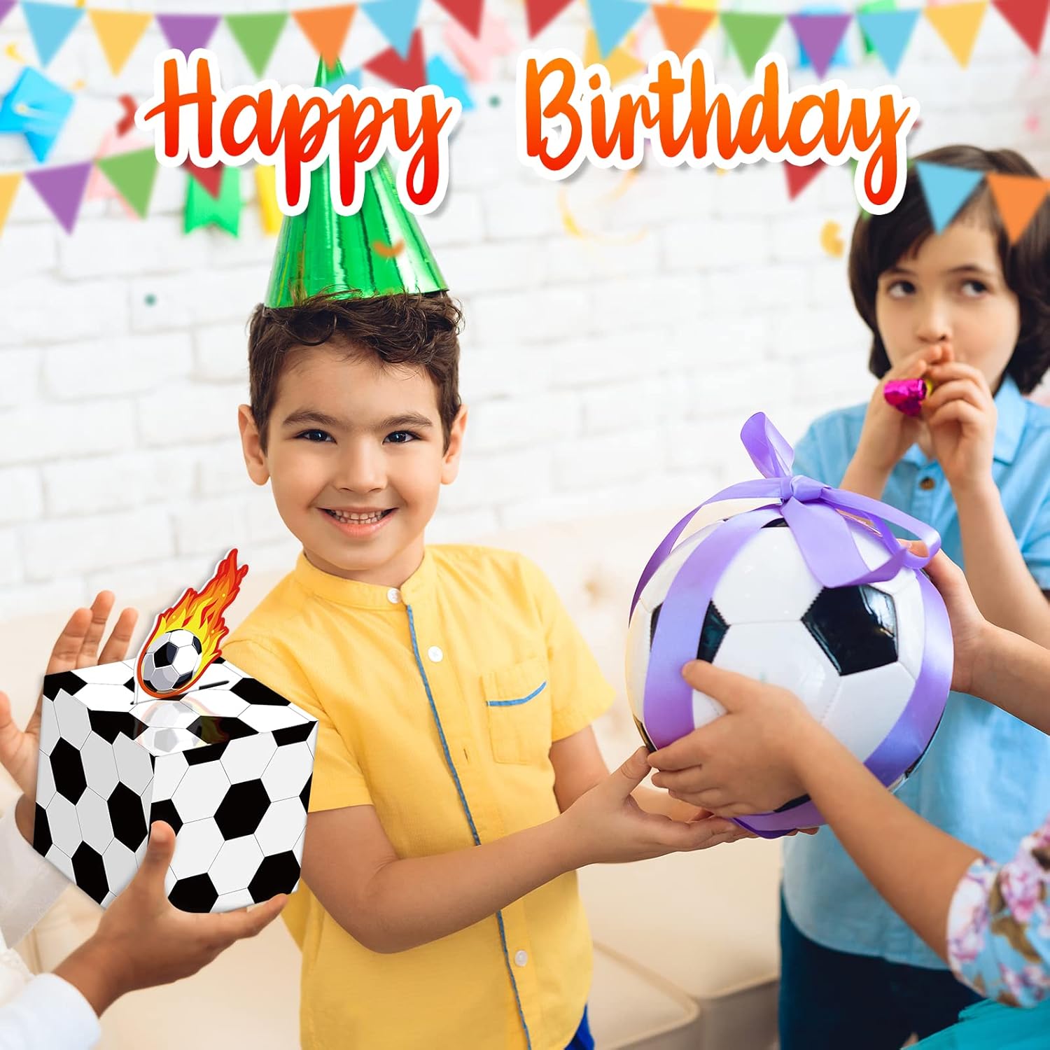 Frienda 36 Pcs Soccer Party Favor Boxes for Football Themed Events