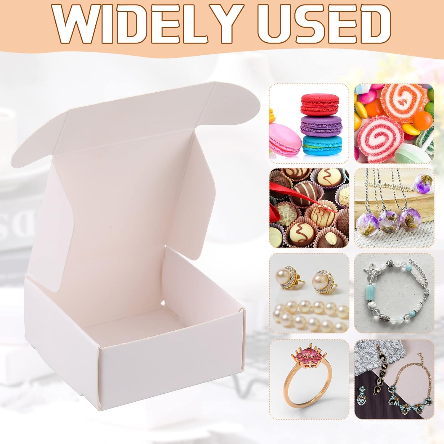 200 Pcs Small Kraft Gift Boxes for Jewelry Earrings Bracelets