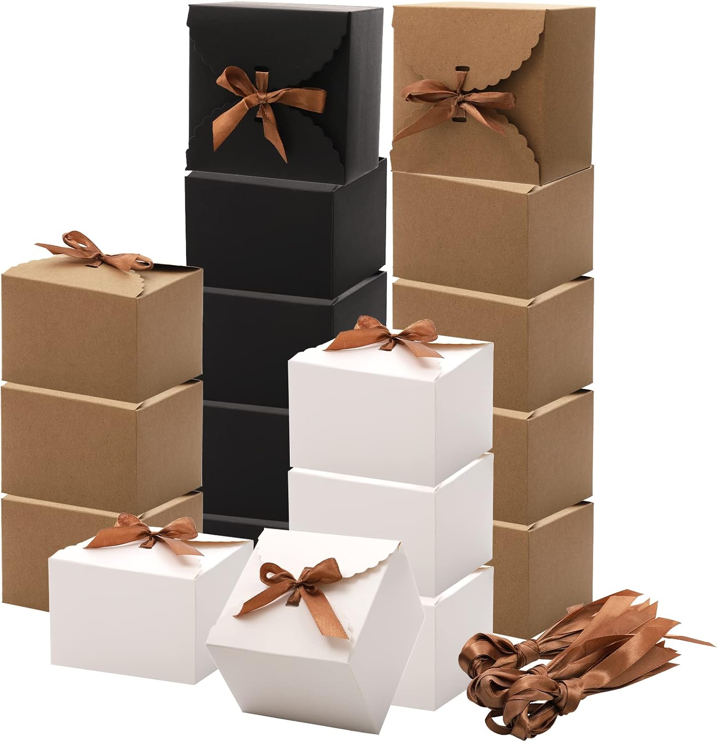 SOUJOY 30 Pack Gift Boxes with Lid and Ribbons