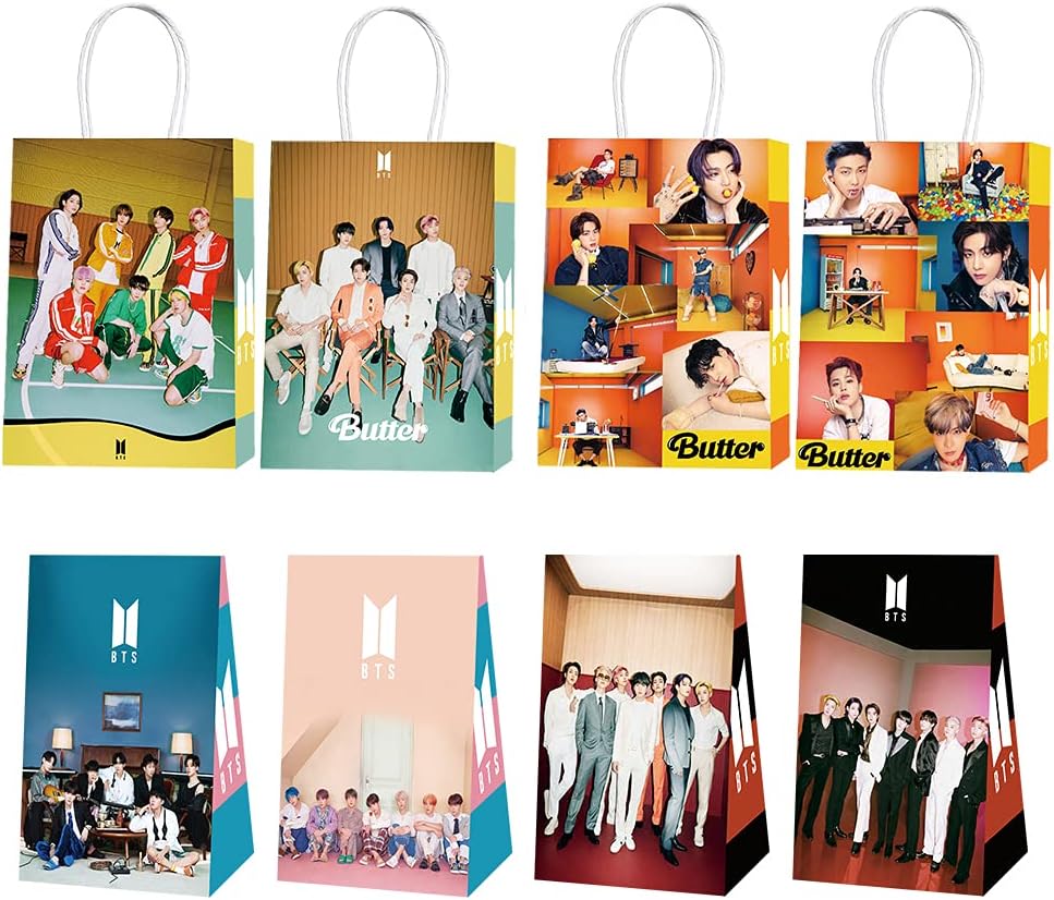 KINON 16 Pack BTS Fan Gift Bags for Parties
