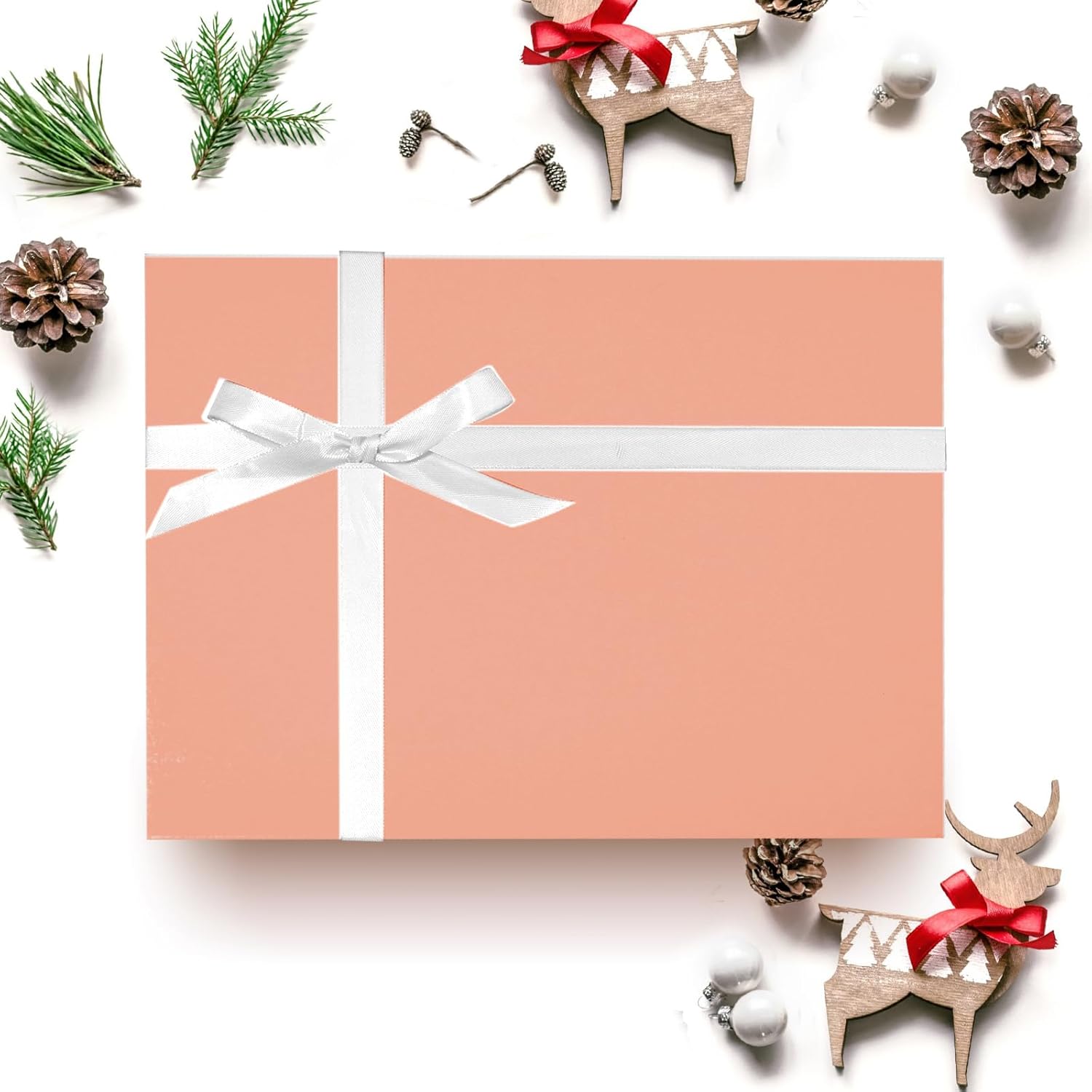 12 Pcs Large Pink Gift Boxes with Lid and Ribbon