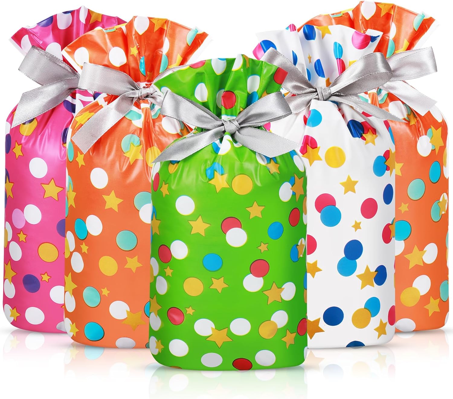 Capoda 50 Pcs Colorful Polka Dots Gift Bags