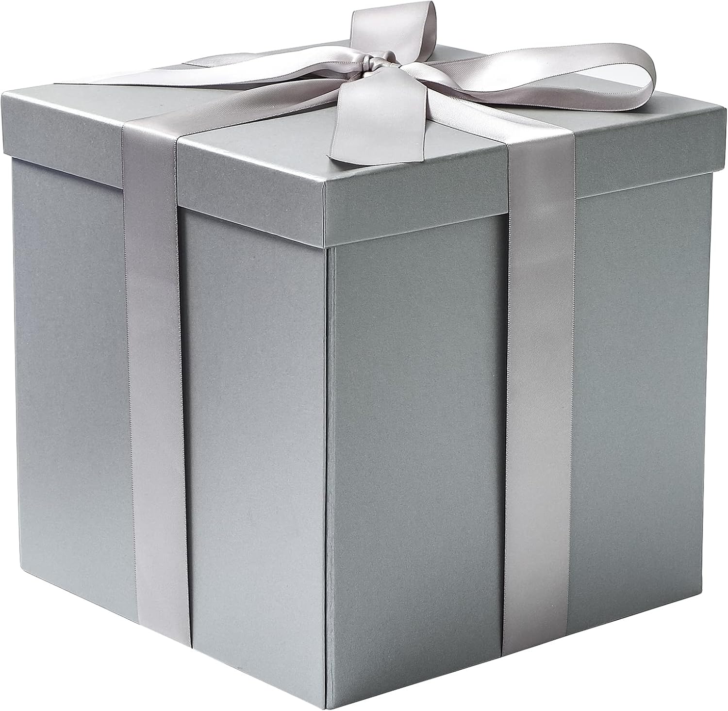 RUSPEPA Gray Medium Gift Box with Lids and Ribbon
